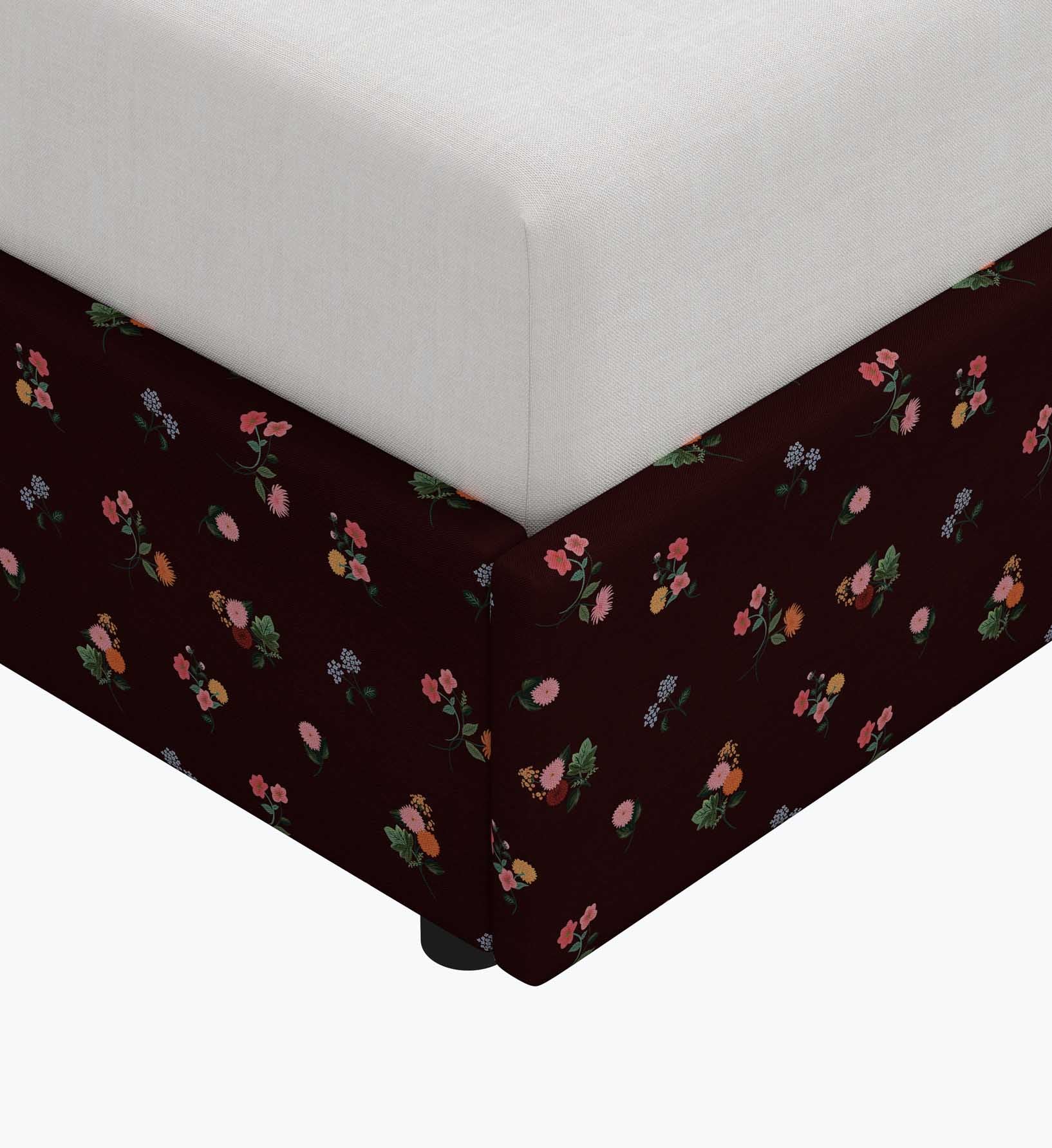 Hampton Bed - Ditsy Dahlia Burgundy - Image 4