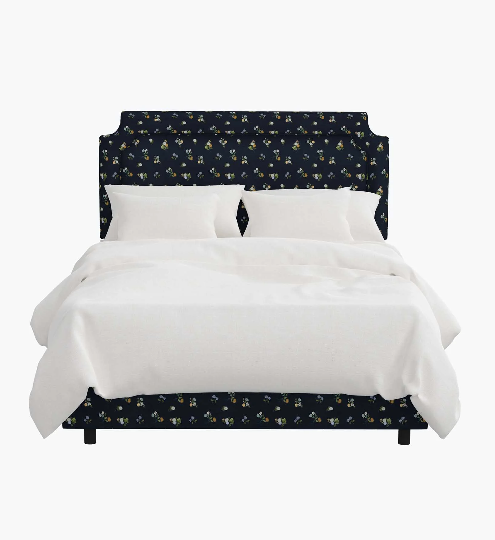 Hampton Bed - Ditsy Dahlia Navy - Image 2