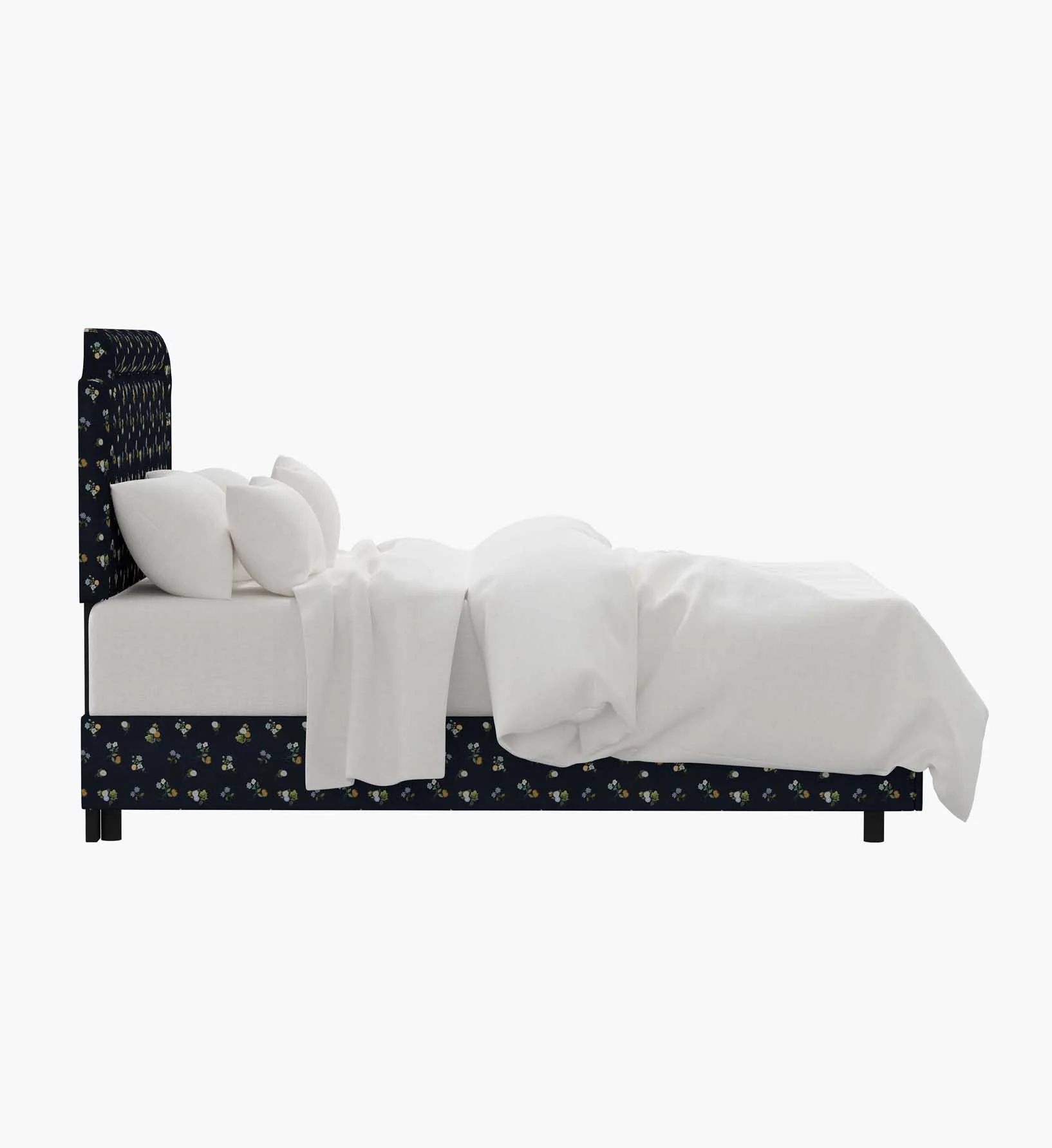Hampton Bed - Ditsy Dahlia Navy - Image 3