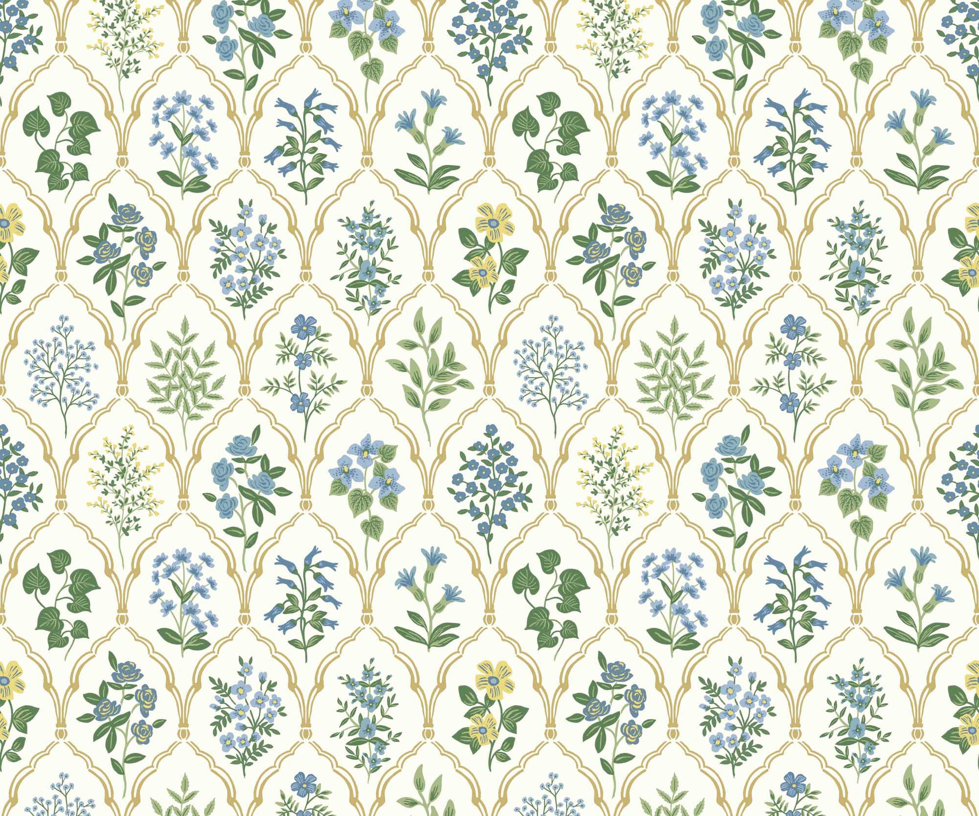 Hawthorne Wallpaper - Blue & Green - Image 3
