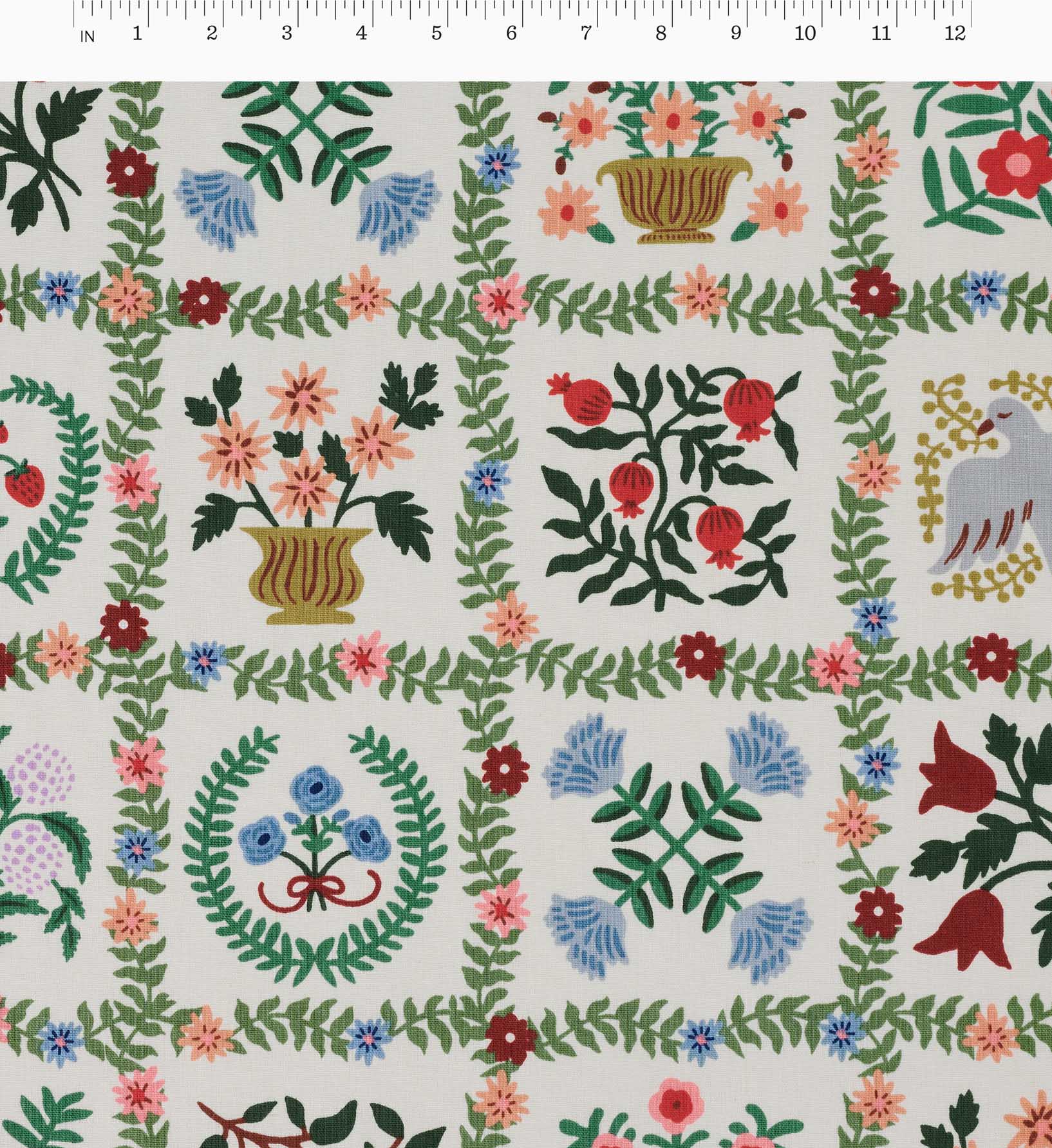 Helena Canvas Fabric - Cream - Image 2