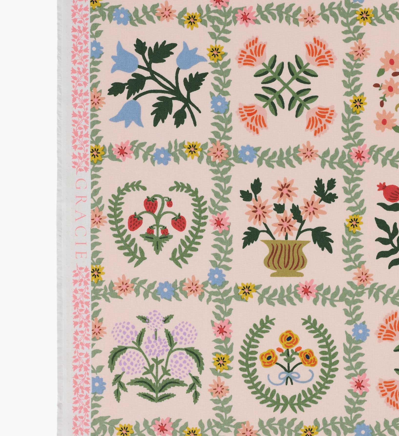 Helena Canvas Fabric - Pink - Image 3