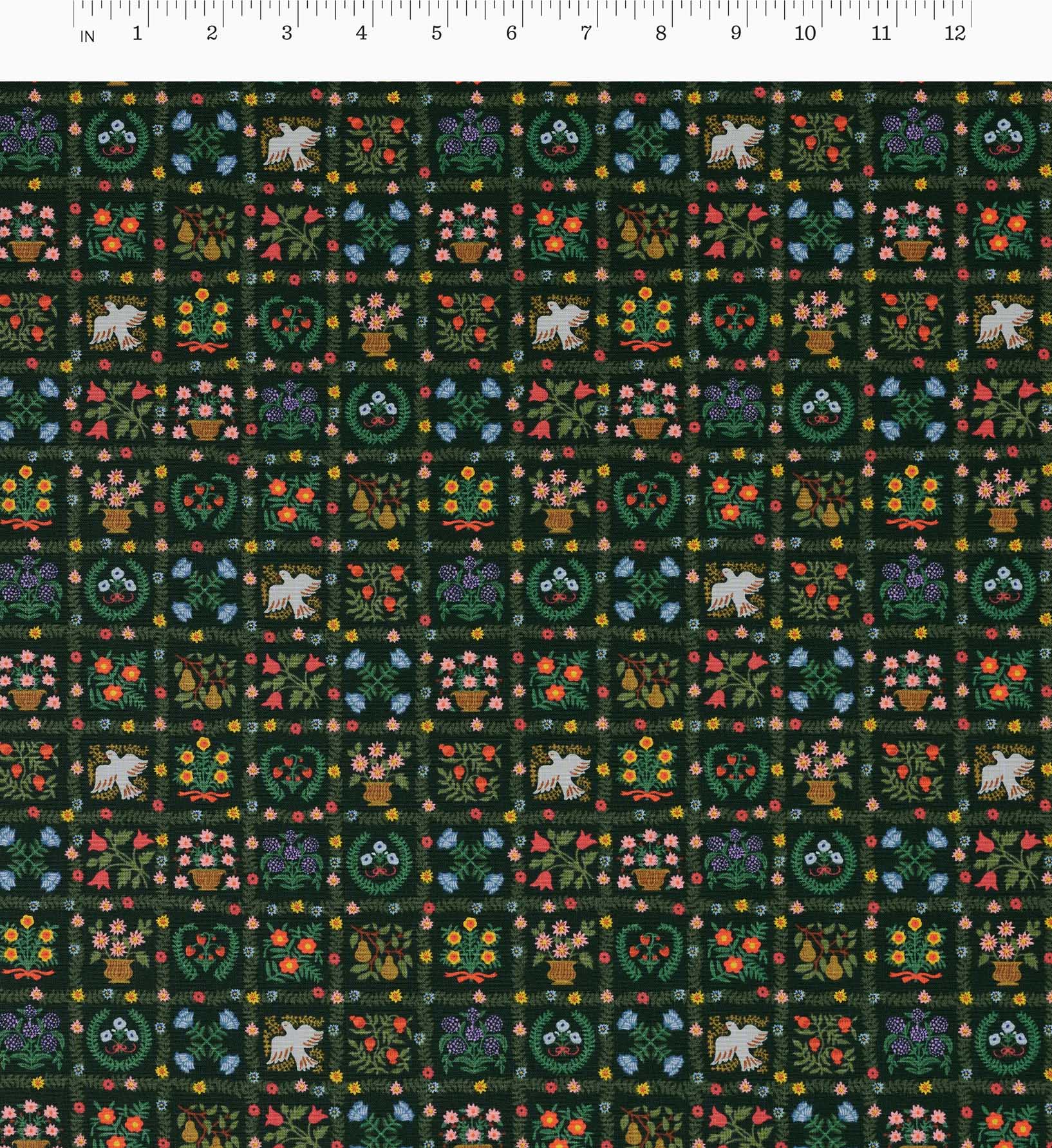 Helena Cotton Fabric - Evergreen - Image 2