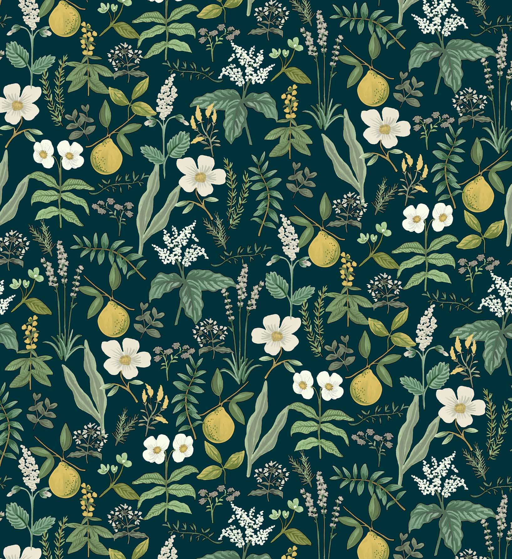 Herb Garden Peel & Stick Wallpaper - Navy - Image 4