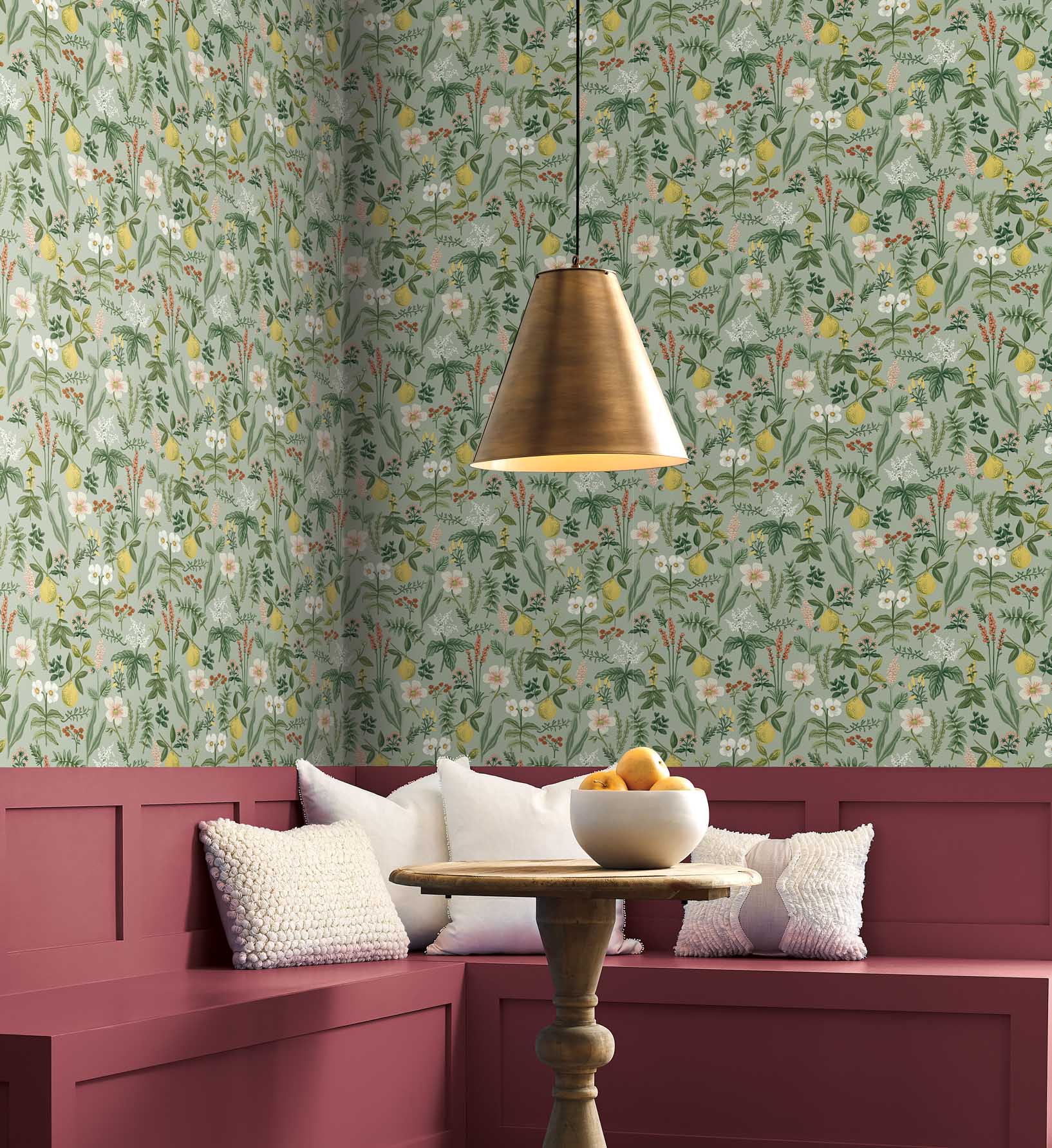 Herb Garden Peel & Stick Wallpaper Sample - Sage - Image 2