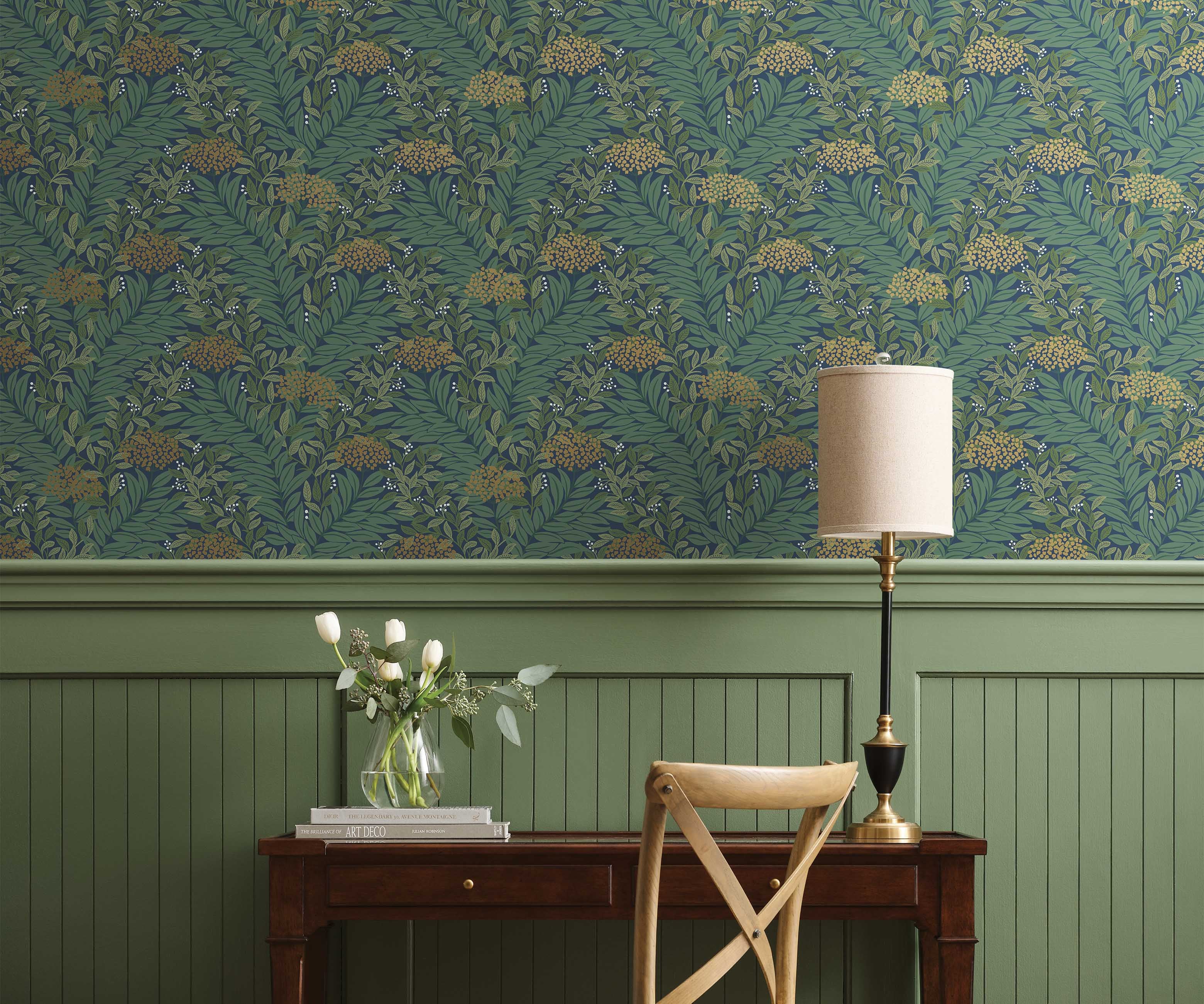 Highgrove Wallpaper Sample - Navy - Image 3