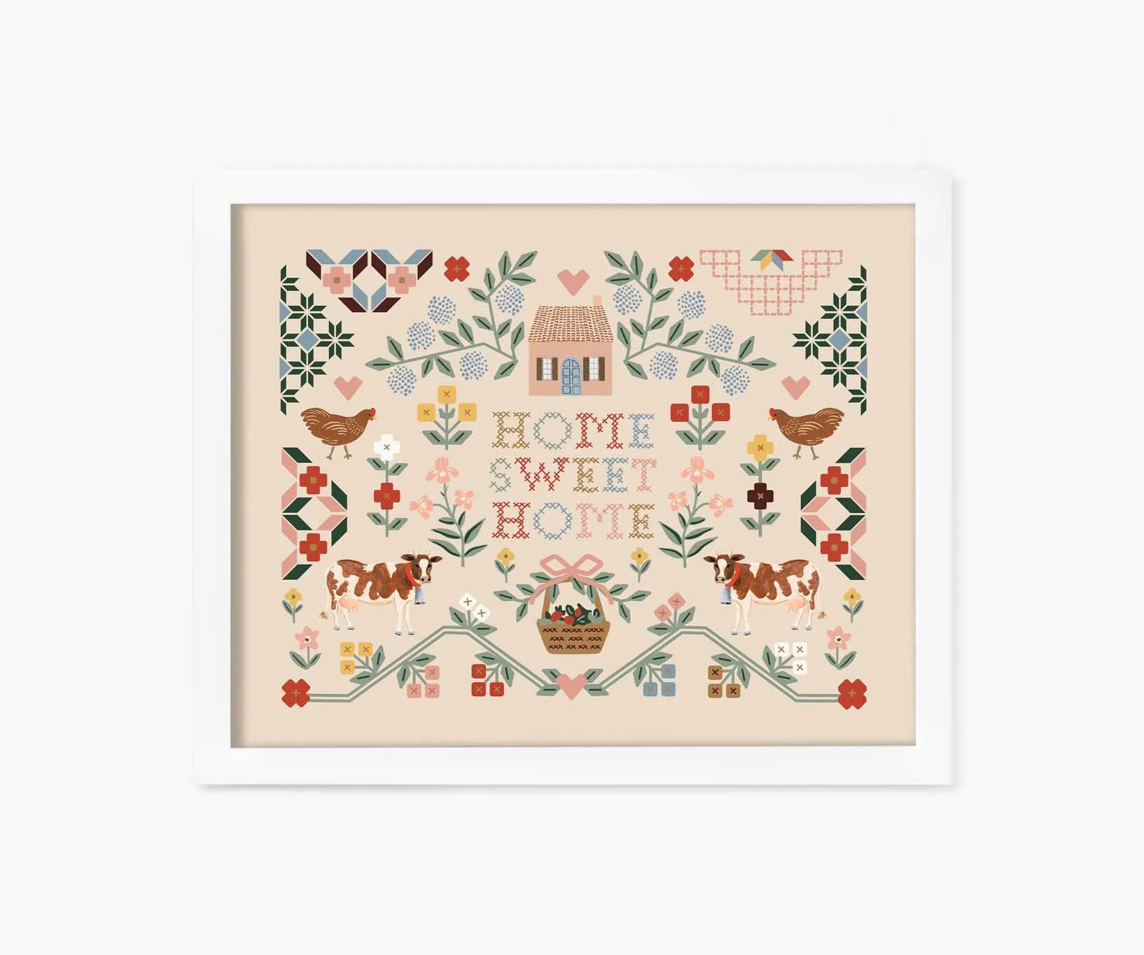 Home Sweet Home Sampler Art Print - Image 2