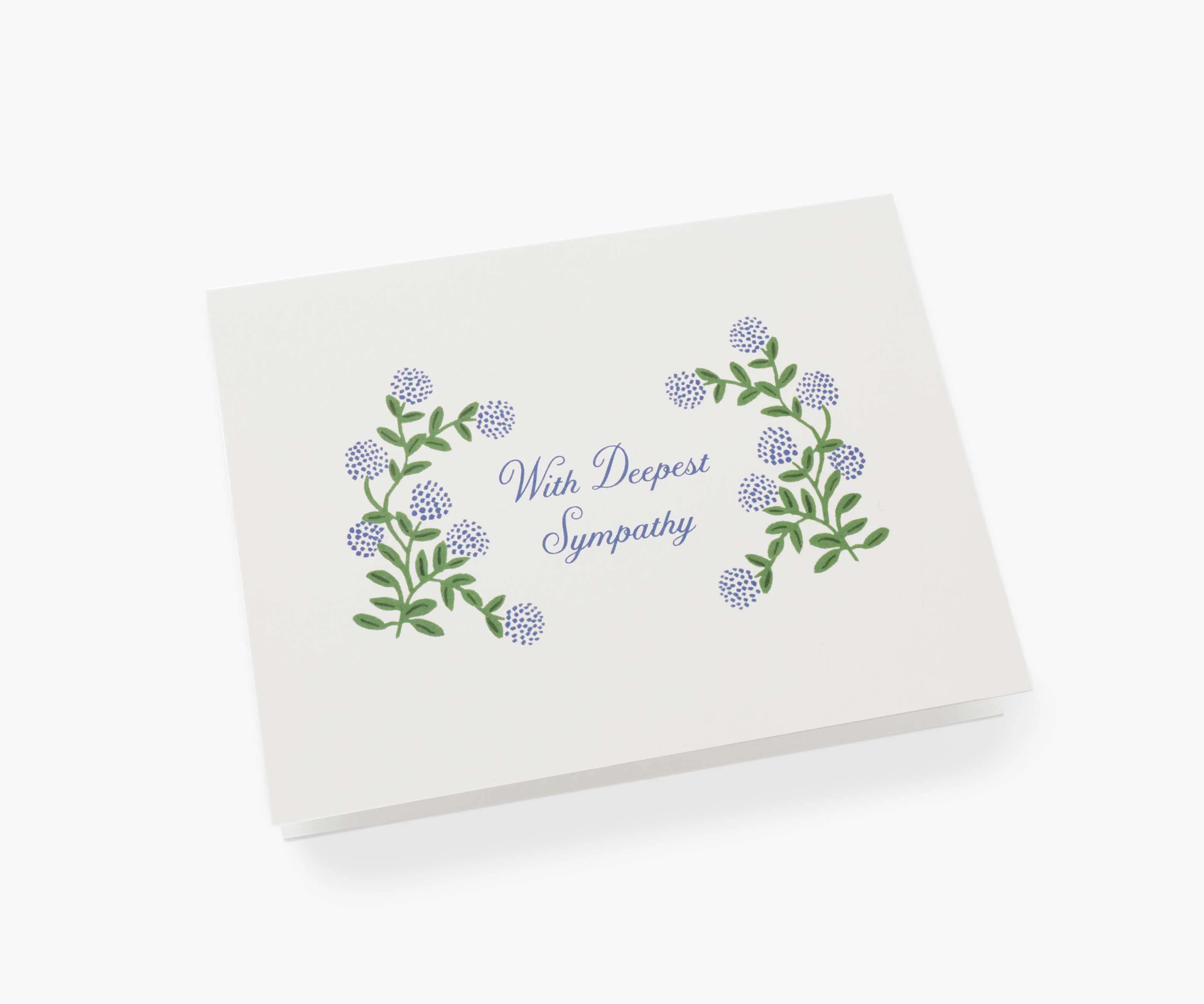 Hydrangea Sympathy Card - Single Card - Image 2