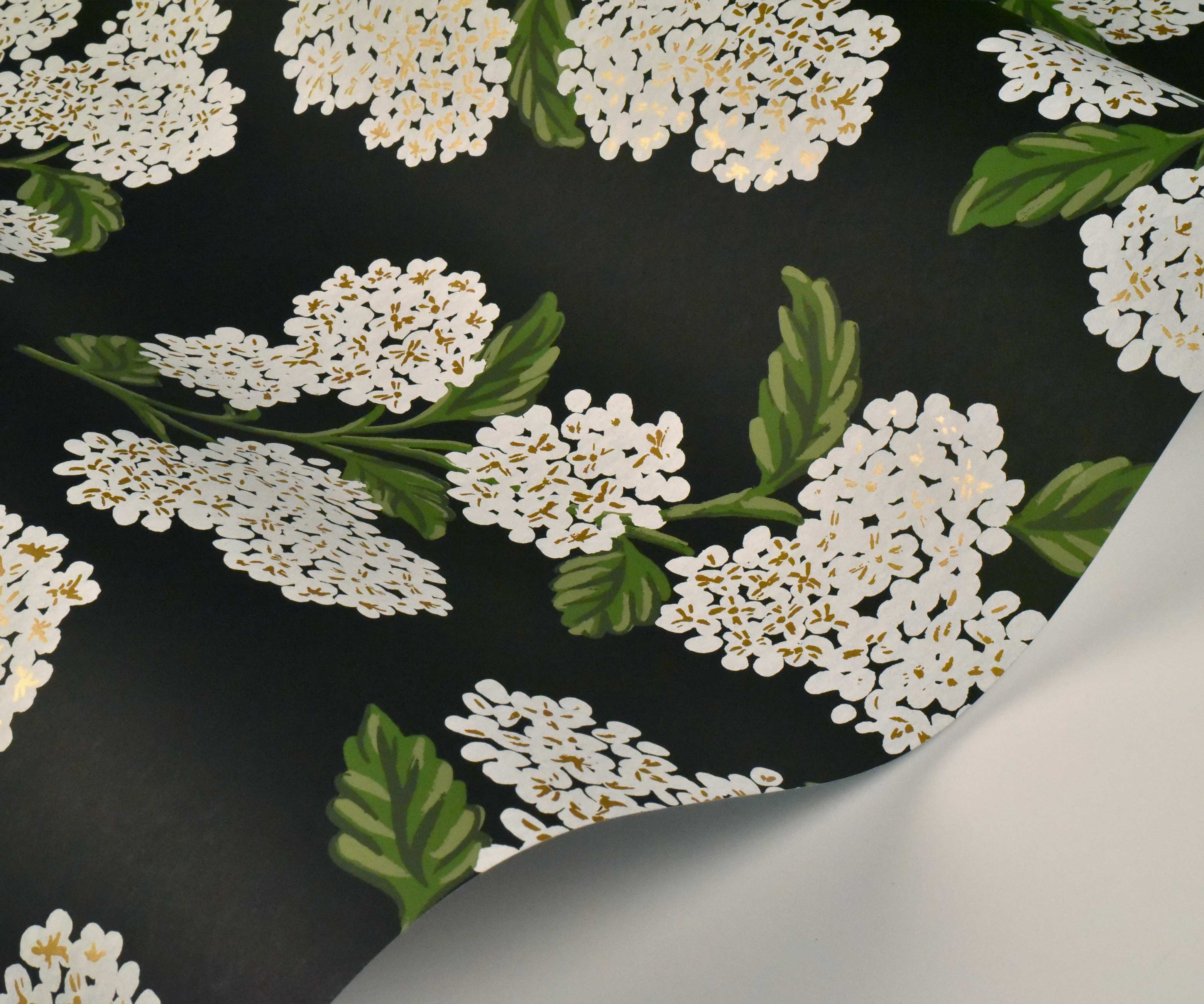 Hydrangea Wallpaper - Black & White - Image 4