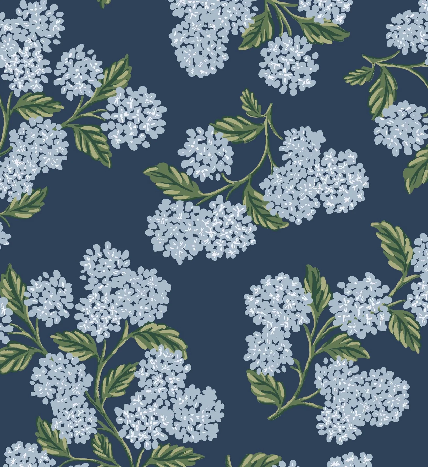 Hydrangea Wallpaper - Navy - Image 4
