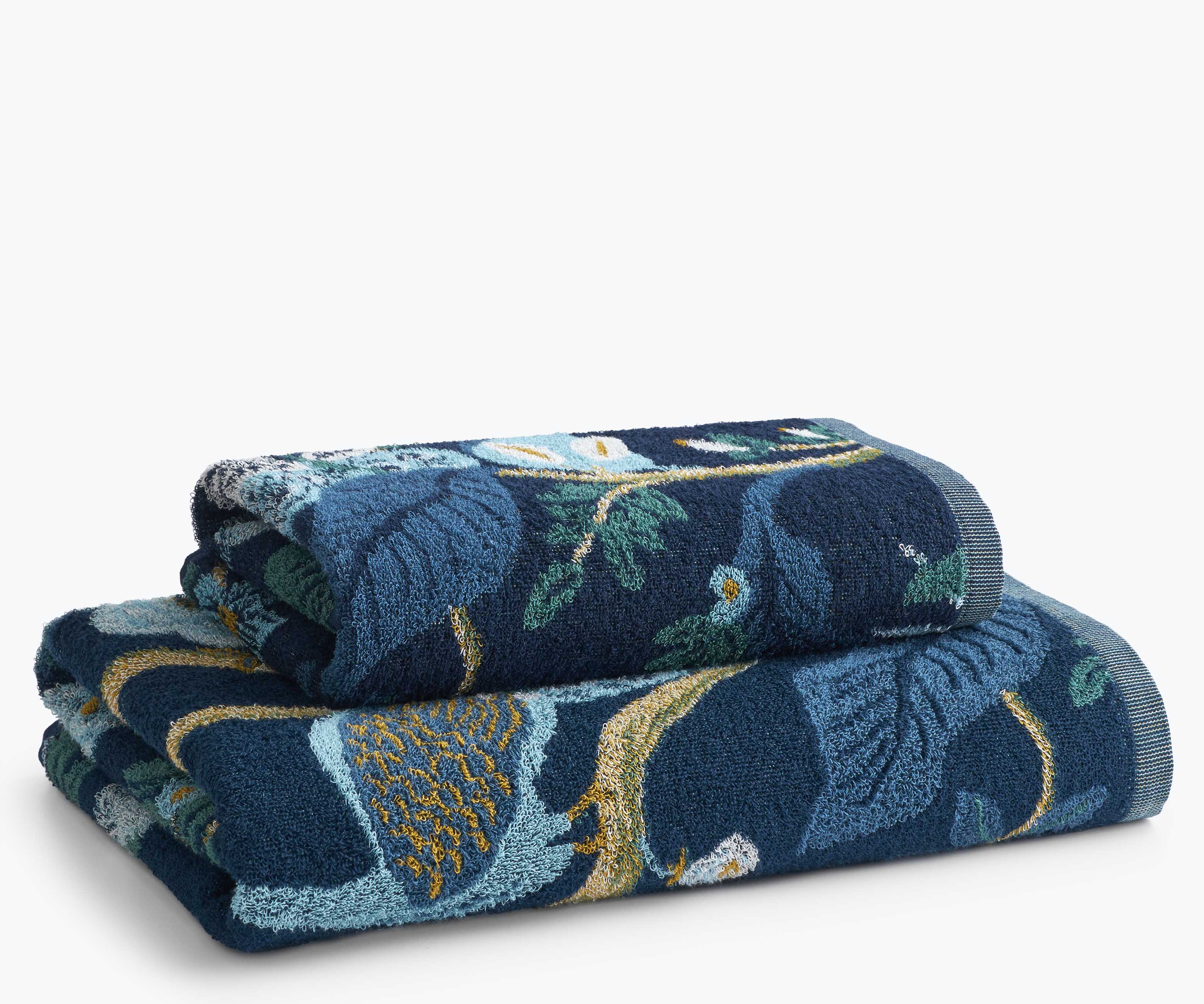 Jacquard Bath Towel - Peacock - Image 3