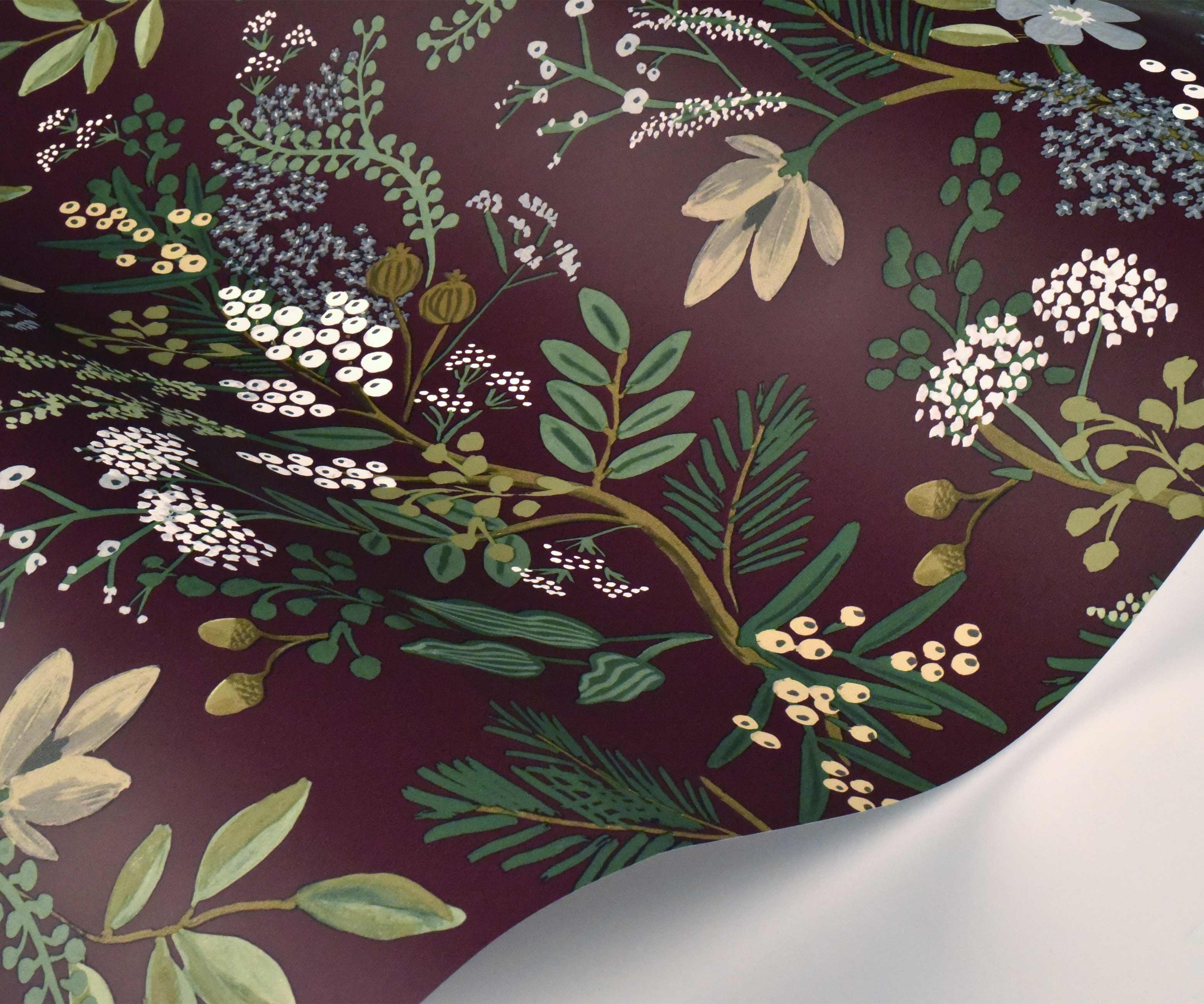 Juniper Forest Wallpaper - Burgundy - Image 4