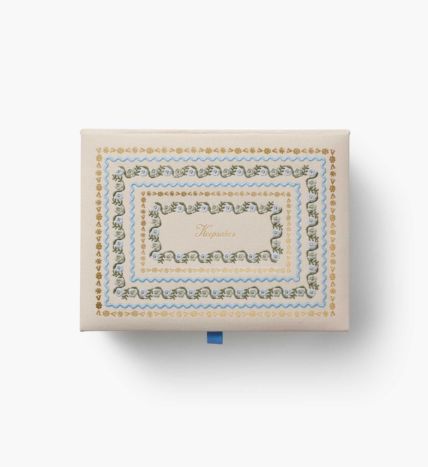 Large Embroidered Keepsake Box - Delphine - Image 5