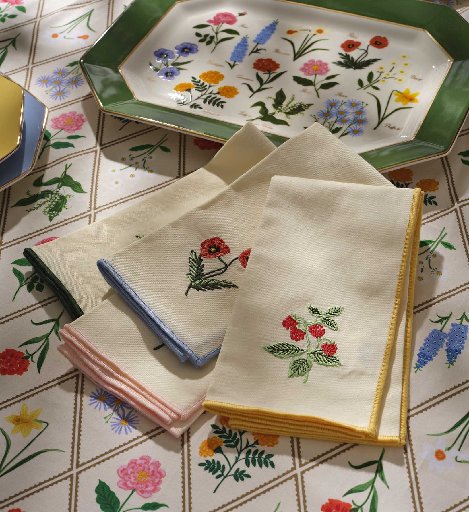 Large Porcelain Serving Platter - Garden Study - Image 3