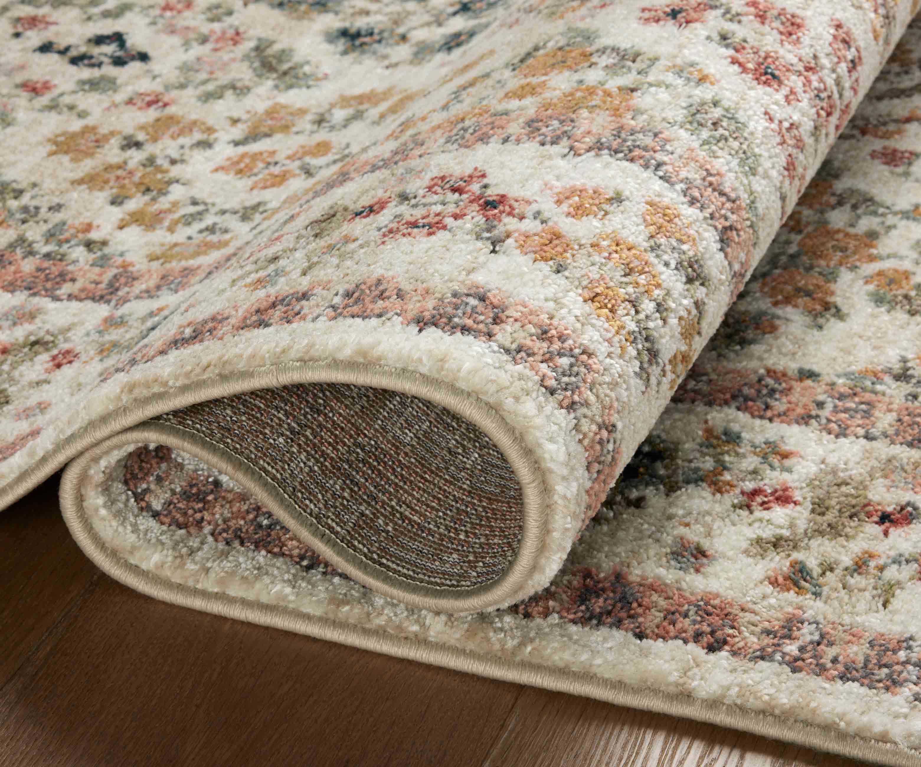 Laurel Parquet Power Loomed Rug - Cream - Image 3