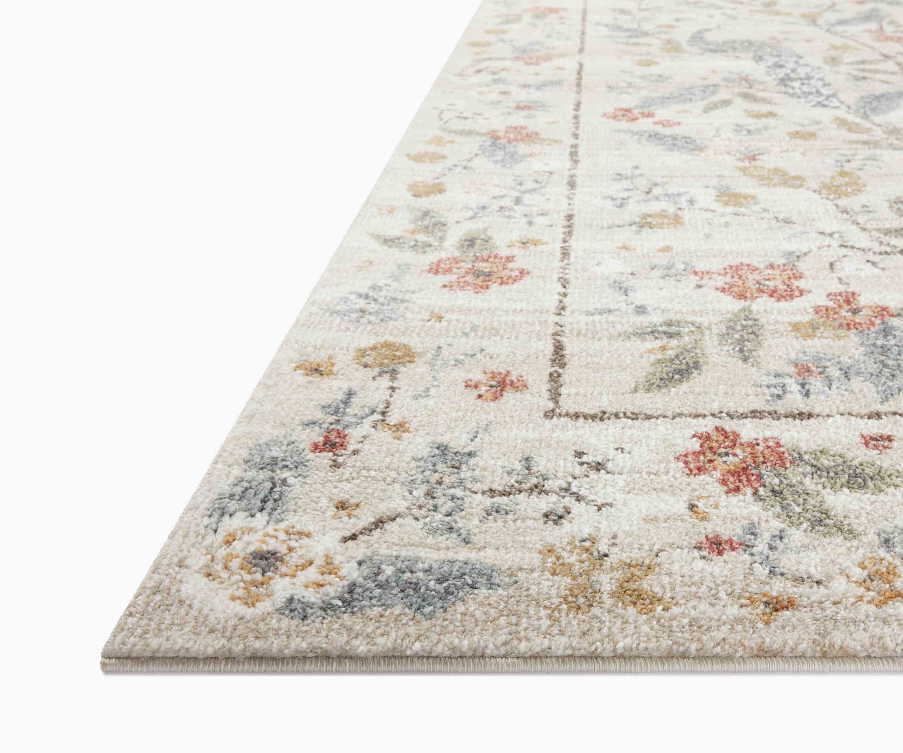 Laurel Peacock Garden Power Loomed Rug - Cream - Image 5