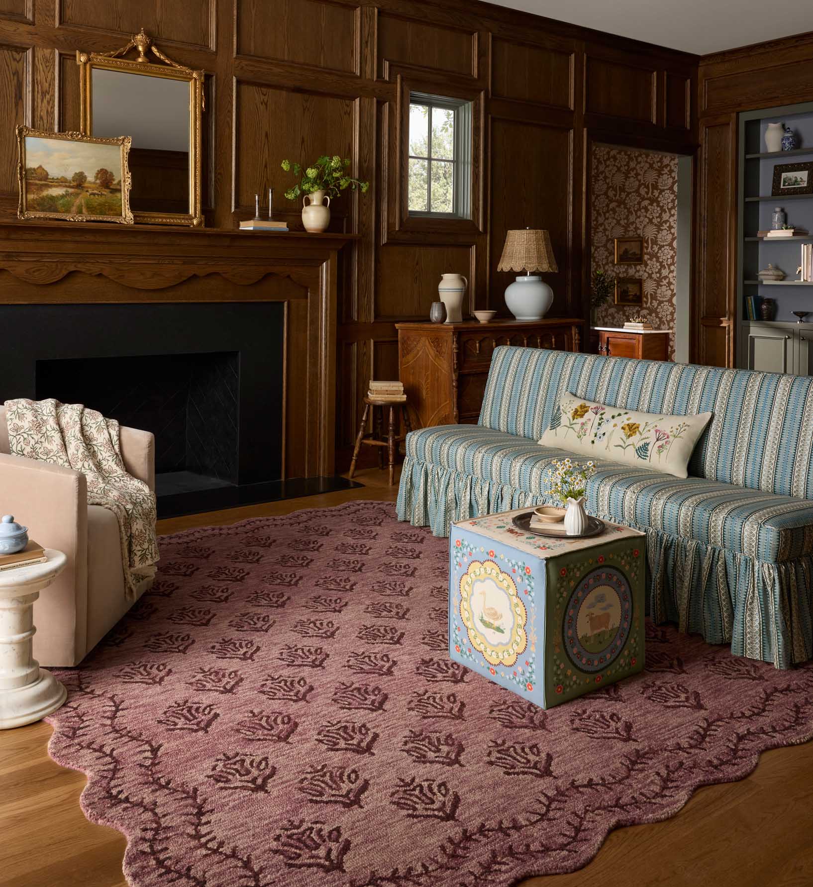 Lisette Wool Hooked Rug - Plum - Image 3