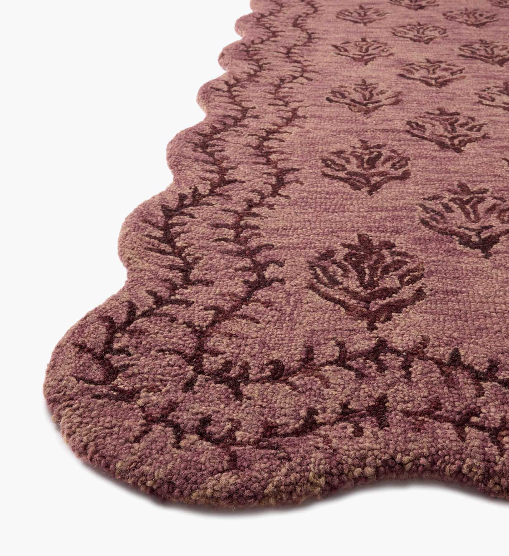 Lisette Wool Hooked Rug - Plum - Image 6