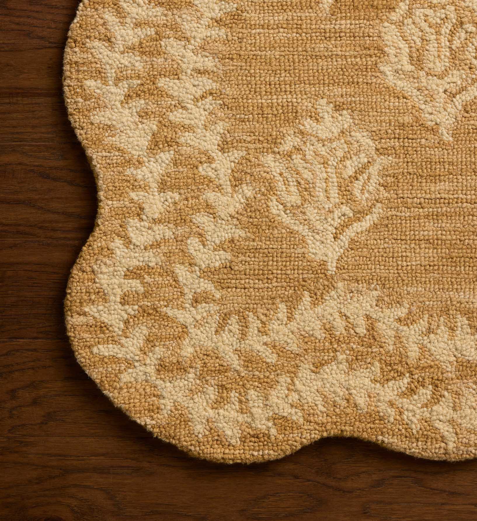 Lisette Wool Hooked Rug - Wheat & Ivory - Image 3