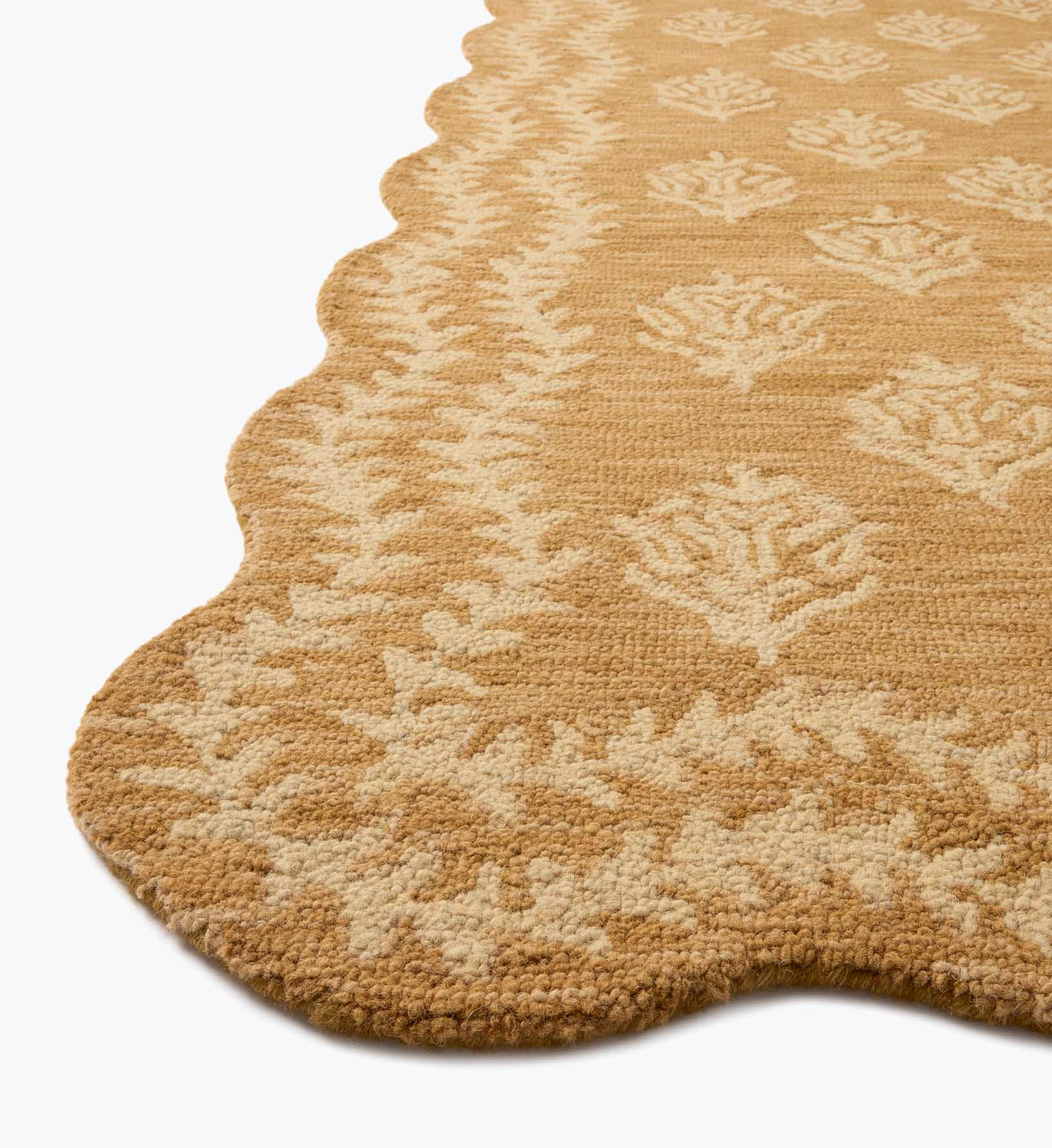 Lisette Wool Hooked Rug - Wheat & Ivory - Image 5