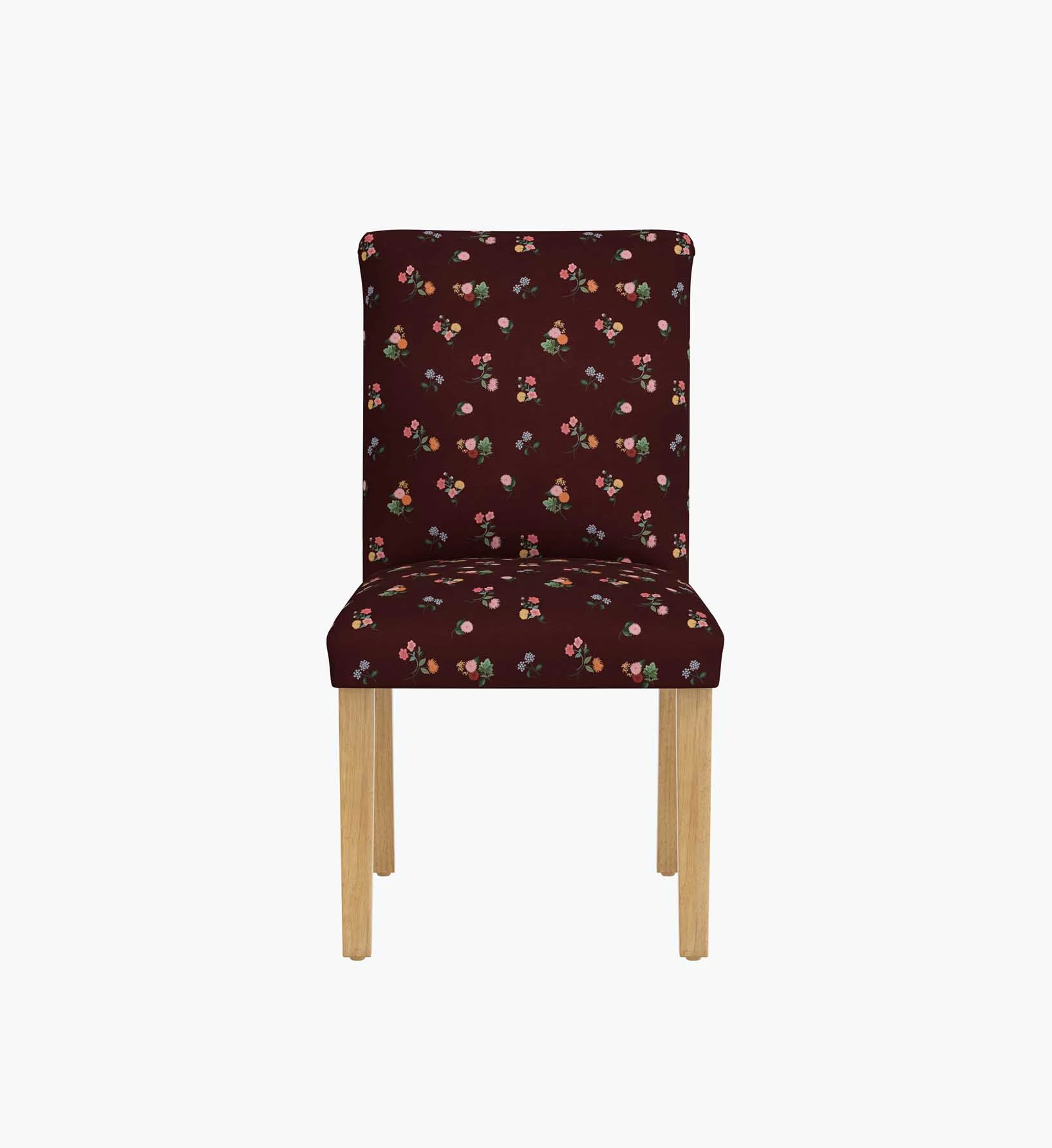 Lorraine Dining Chair - Ditsy Dahlia Burgundy - Image 2