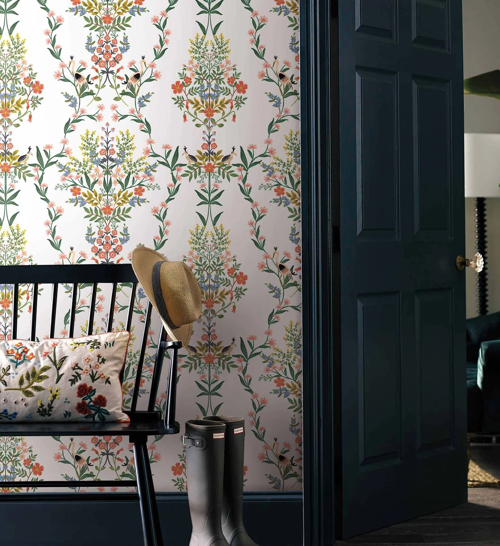 Luxembourg Peel & Stick Wallpaper - White Multi - Image 2