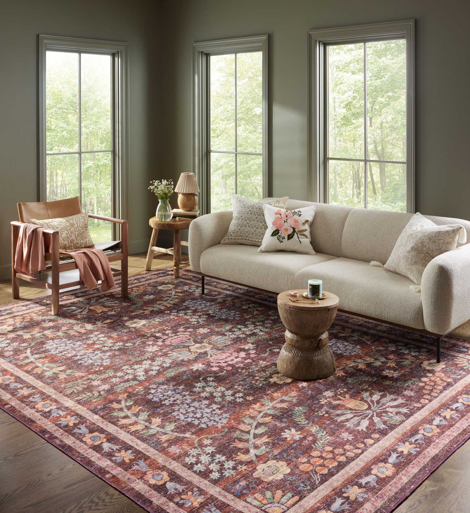 Maison Frances Power Loomed Rug - Burgundy - Image 2