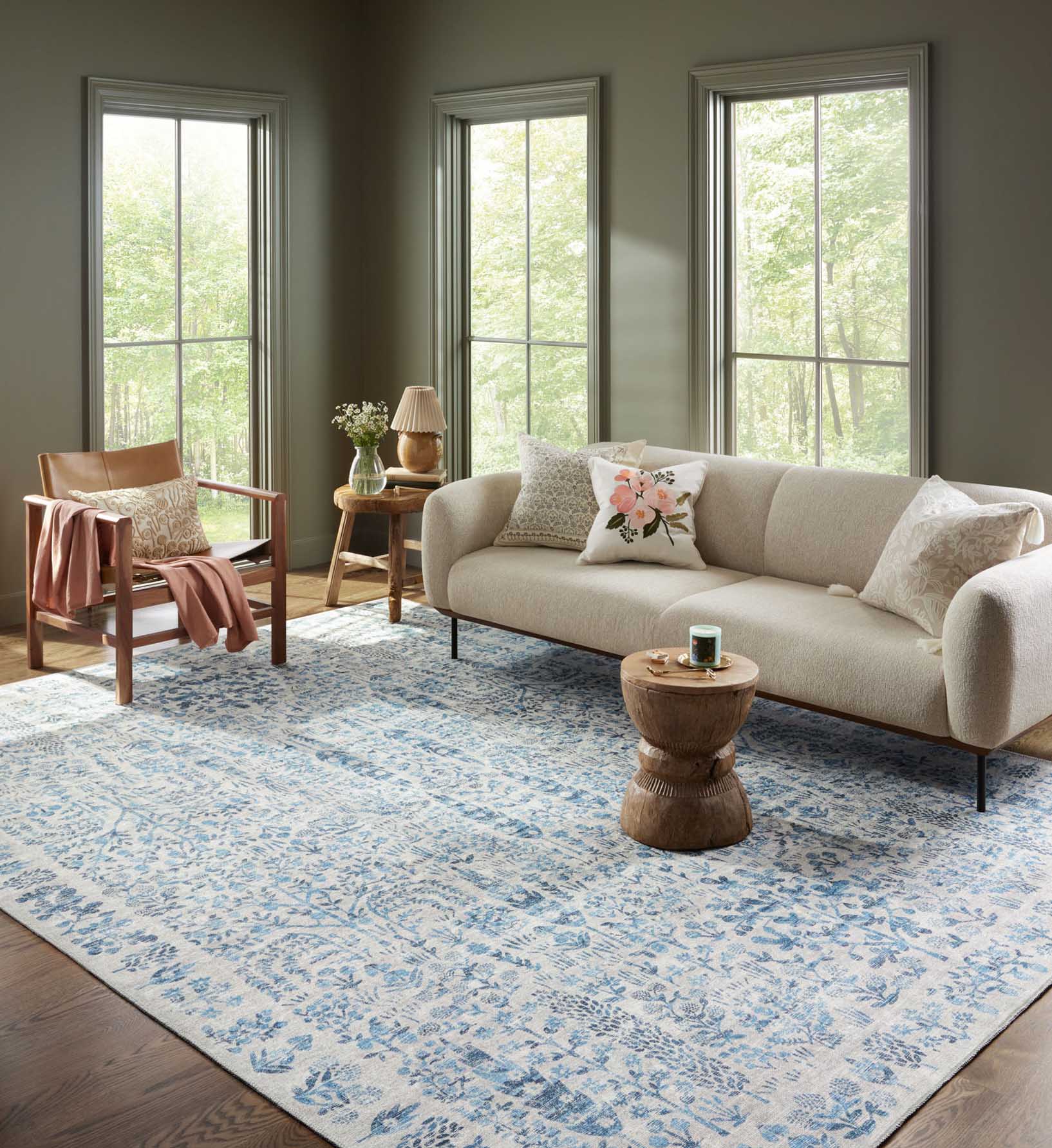 Maison Grove Power Loomed Rug - Blue - Image 2