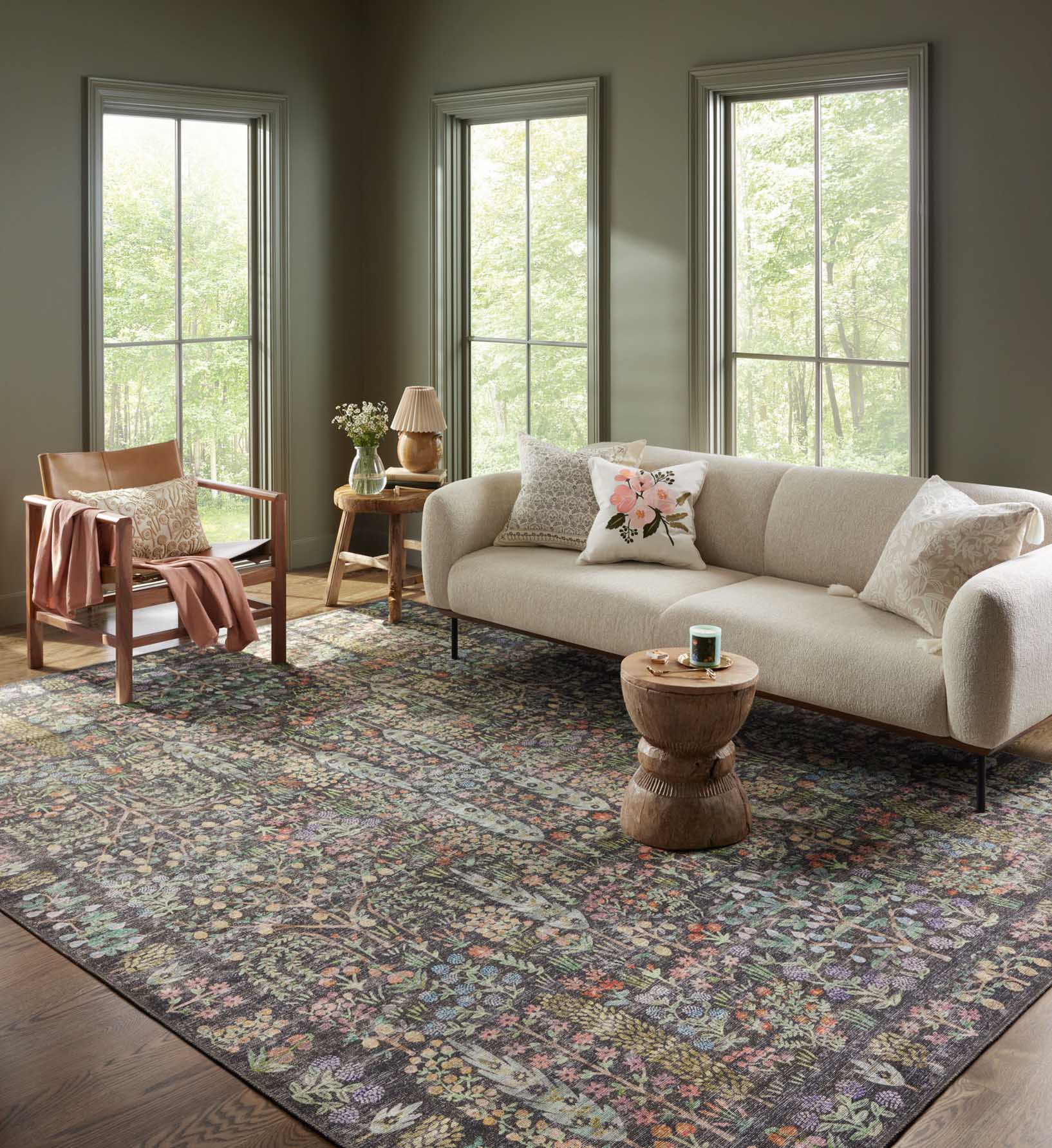 Maison Grove Power Loomed Rug - Charcoal - Image 2