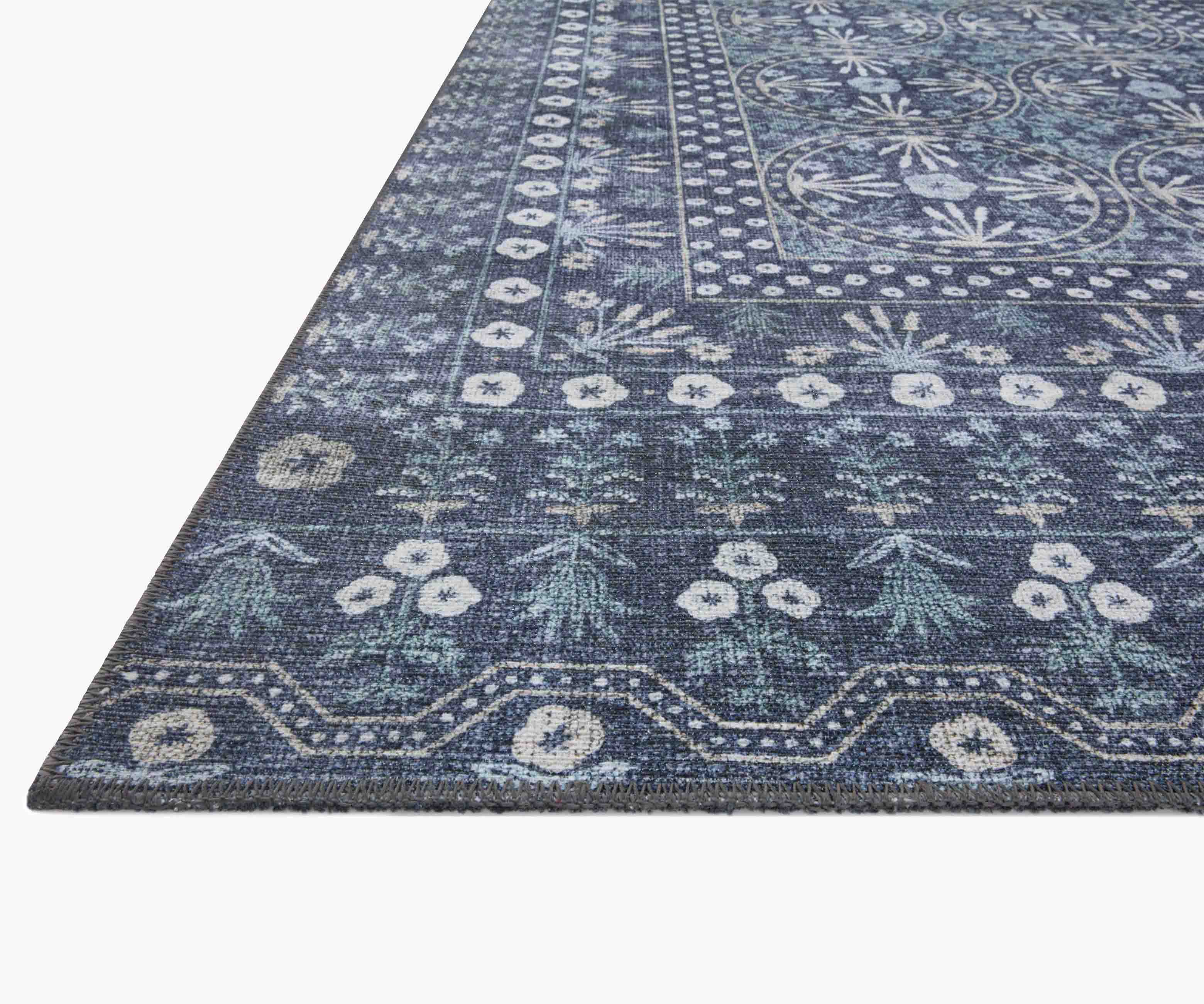 Maison Rosette Power Loomed Rug - Blue - Image 4