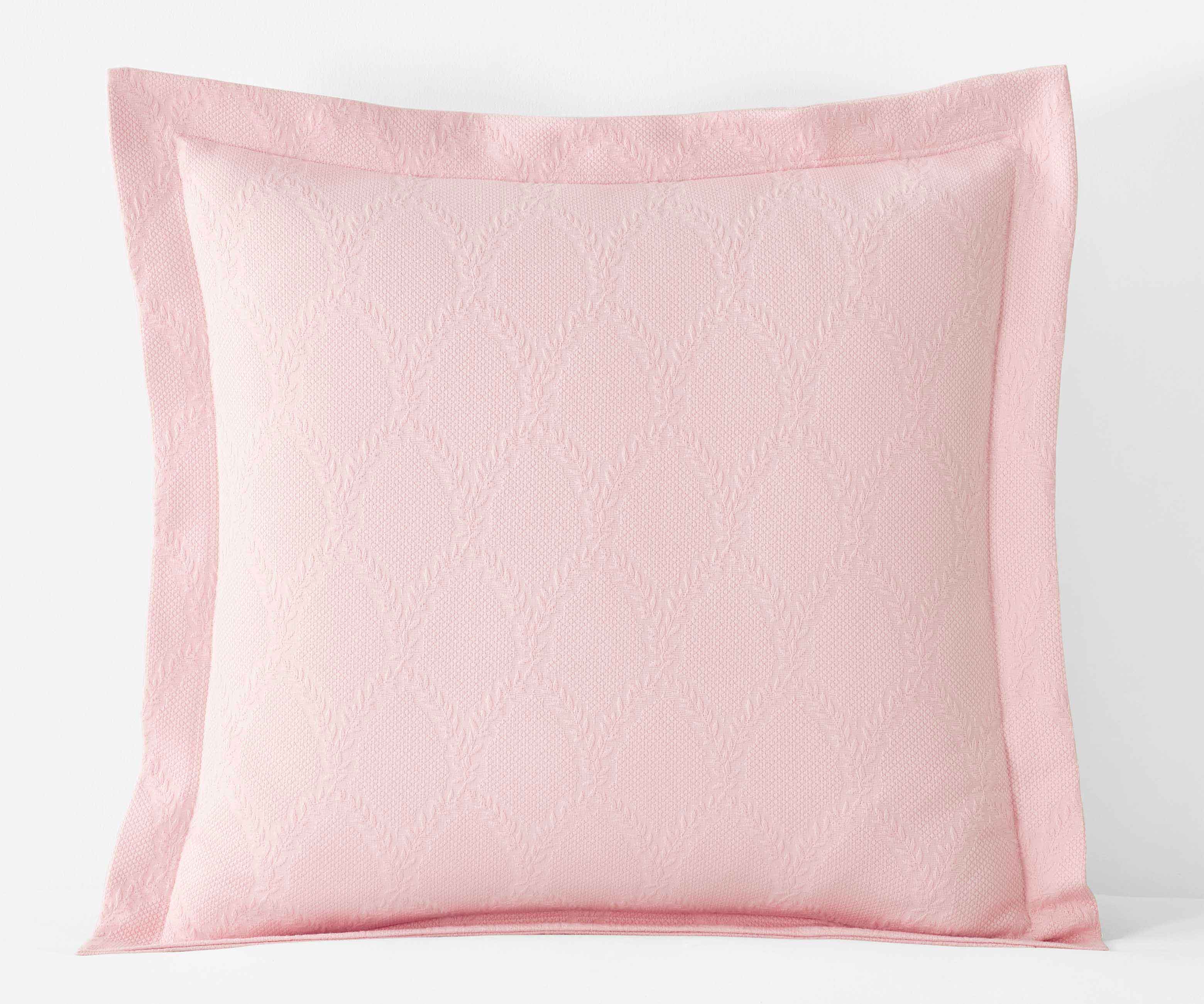 Matelassé Coverlet Sham - Laurel Soft Pink - Image 4