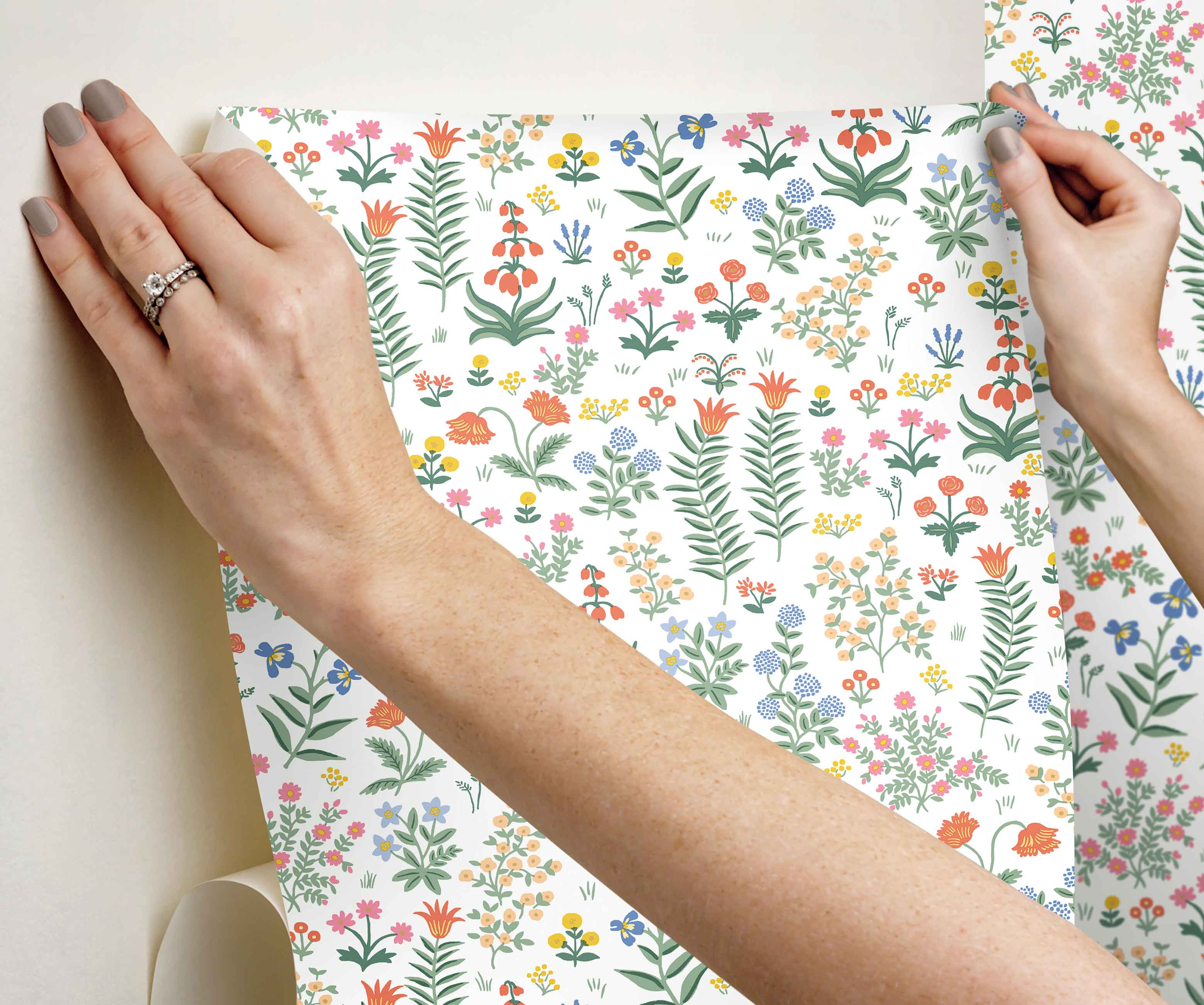 Menagerie Garden Peel & Stick Wallpaper - Rose Multi - Image 4