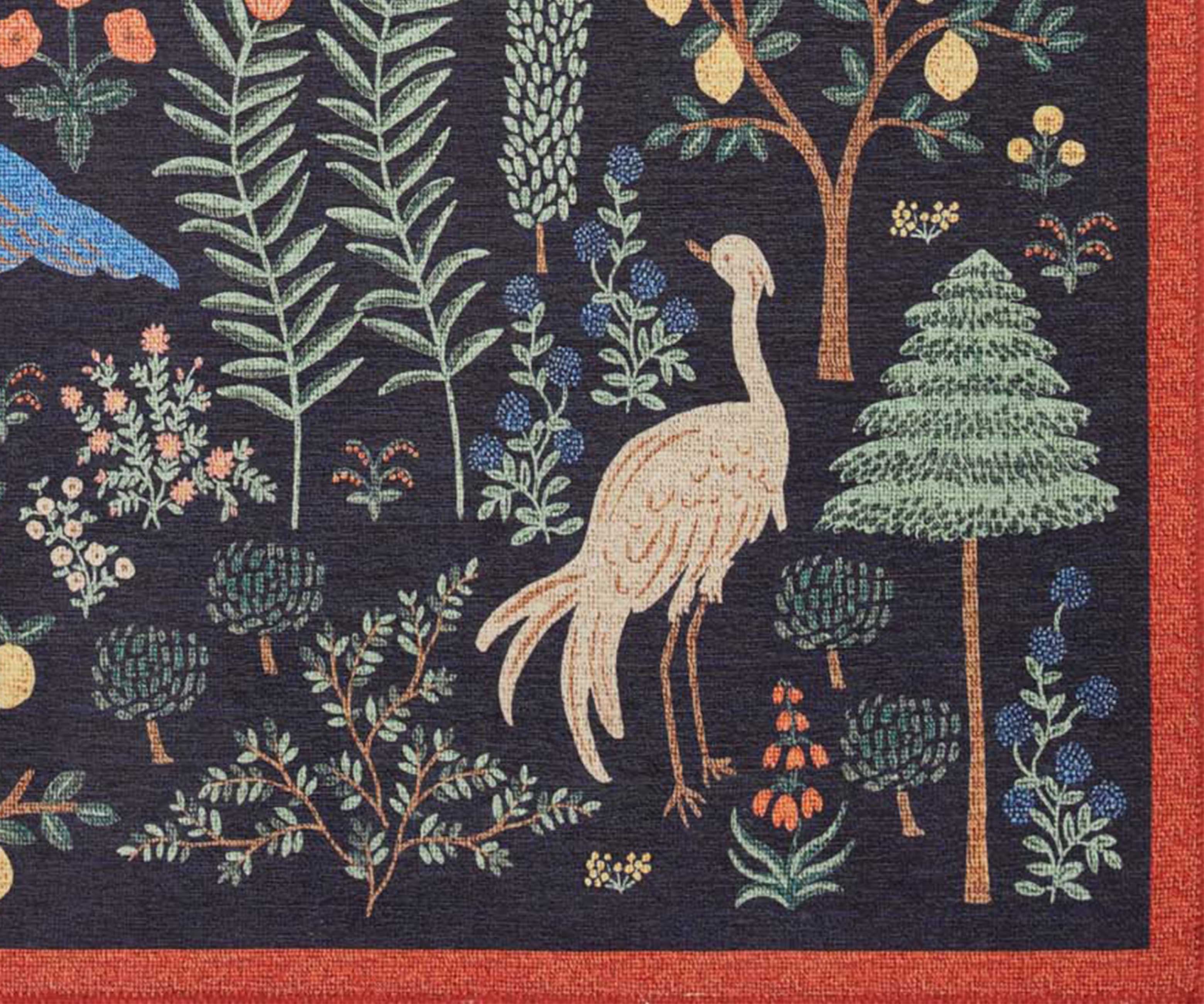 Menagerie Les Fauves Printed Rug - Black - Image 3