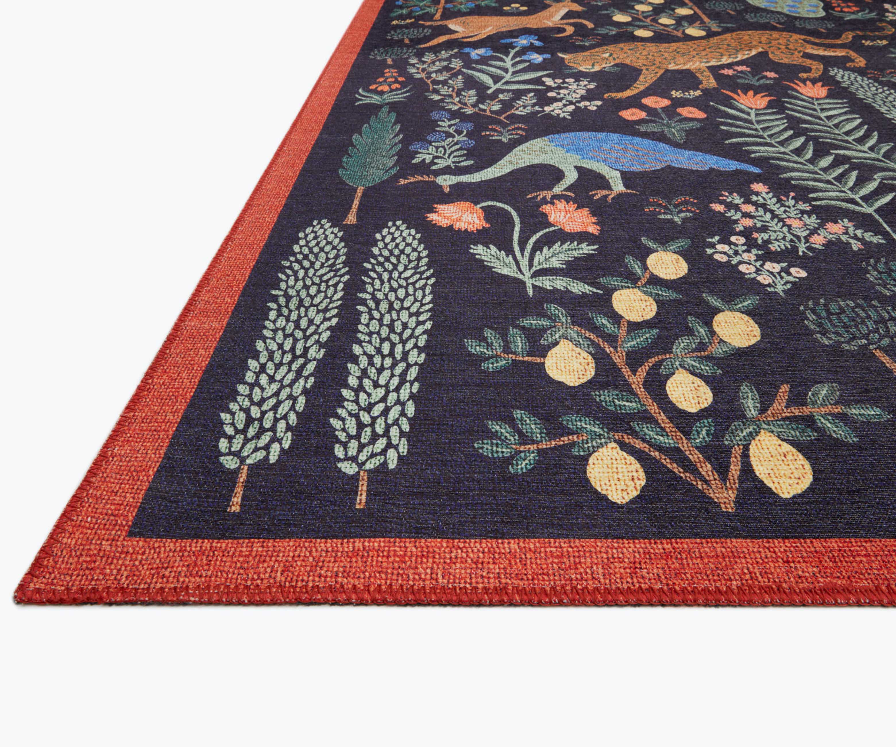 Menagerie Les Fauves Printed Rug - Black - Image 4
