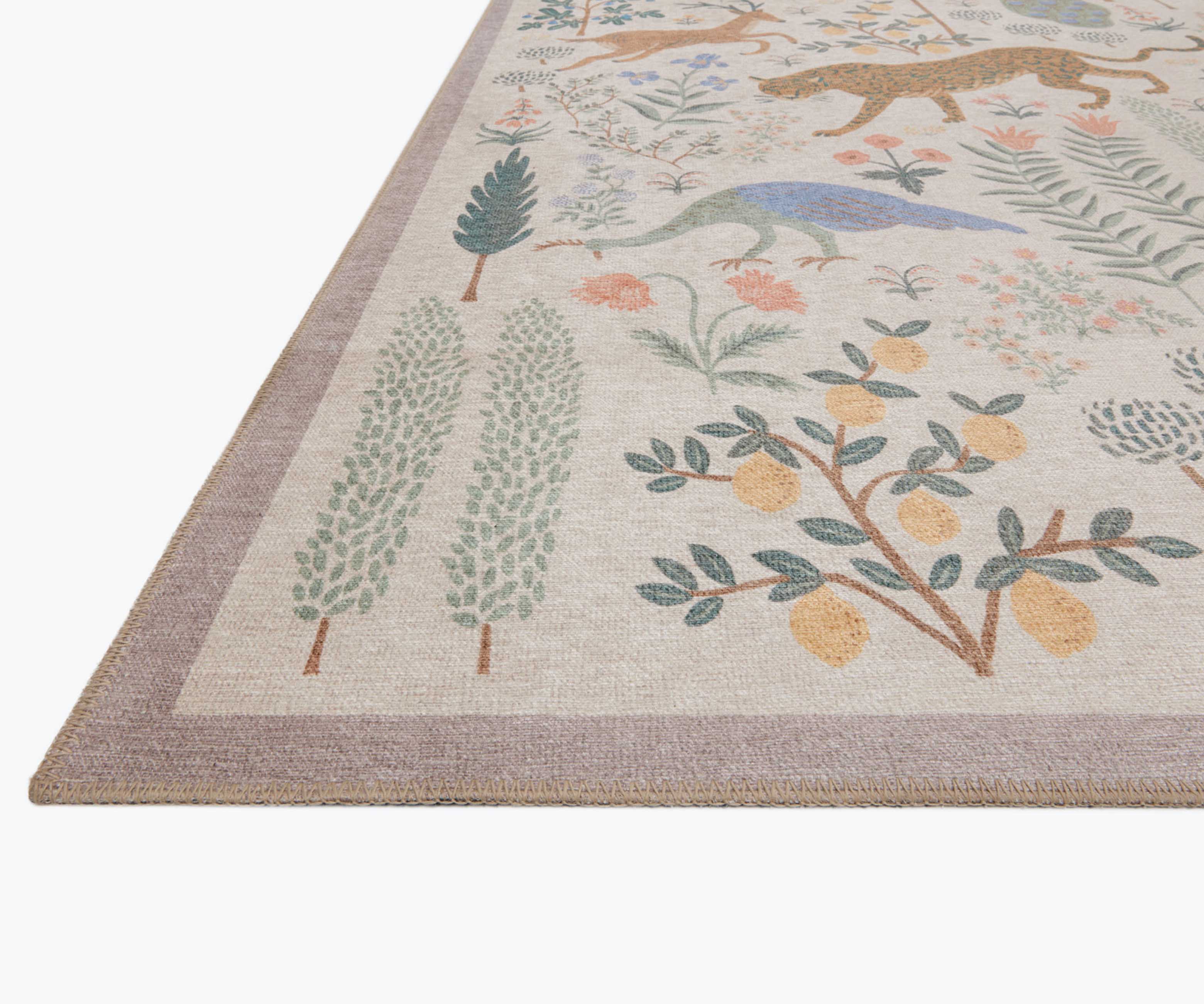 Menagerie Les Fauves Printed Rug - Cream - Image 3