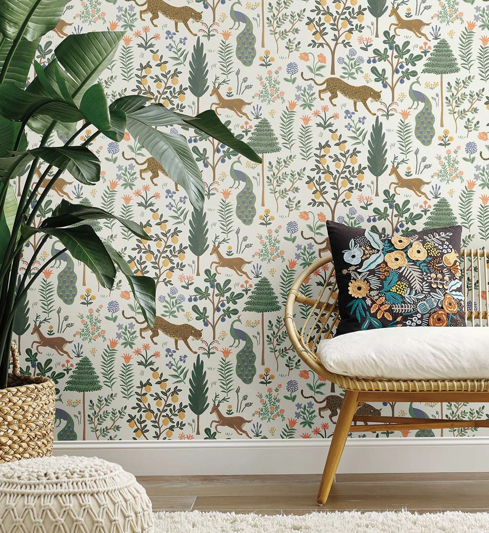 Menagerie Peel & Stick Wallpaper - Cream - Image 2