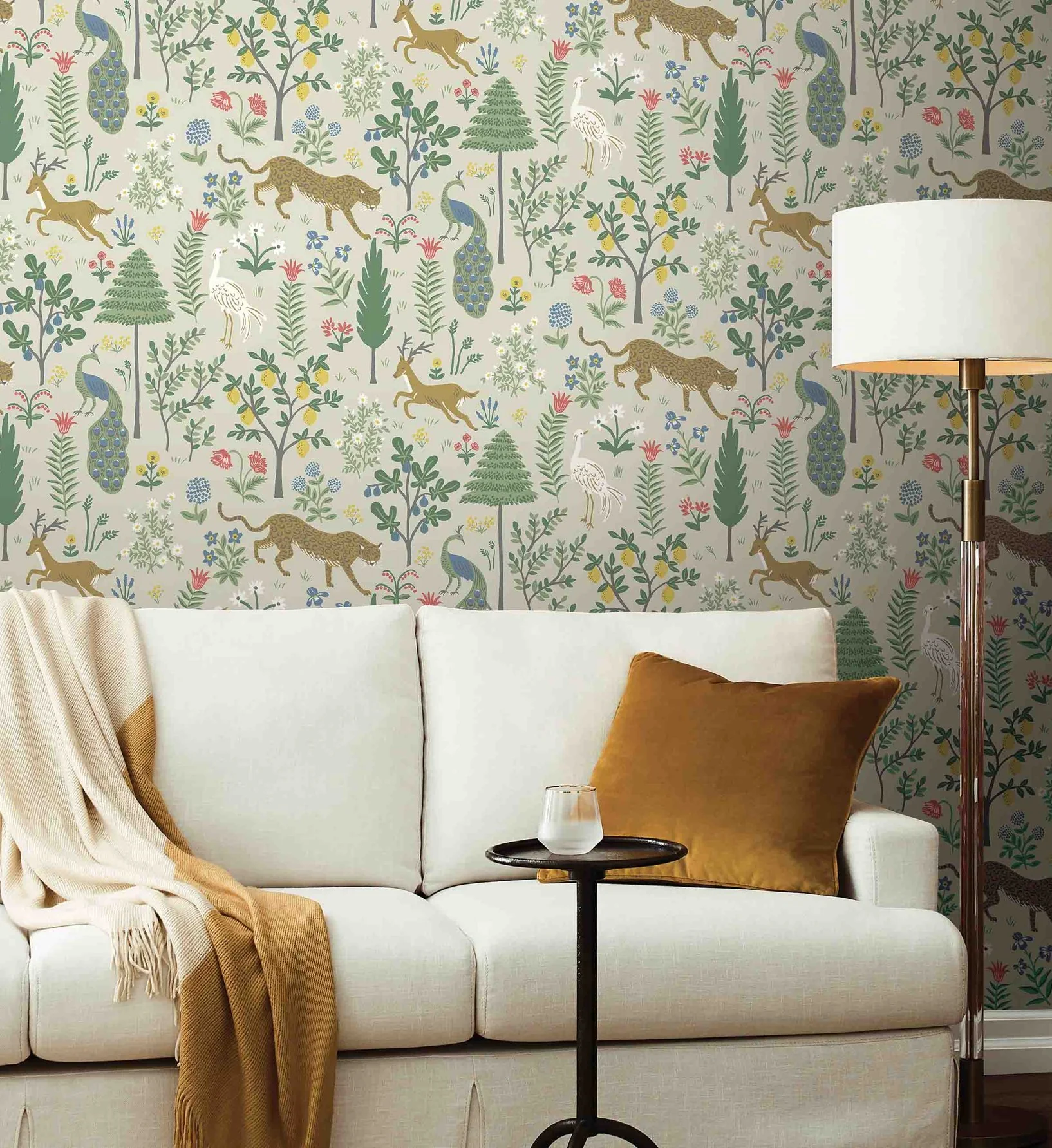 Menagerie Wallpaper - Cream - Image 2