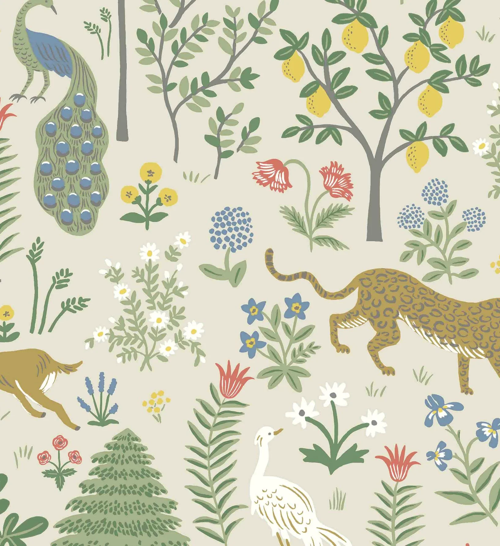 Menagerie Wallpaper - Cream - Image 3