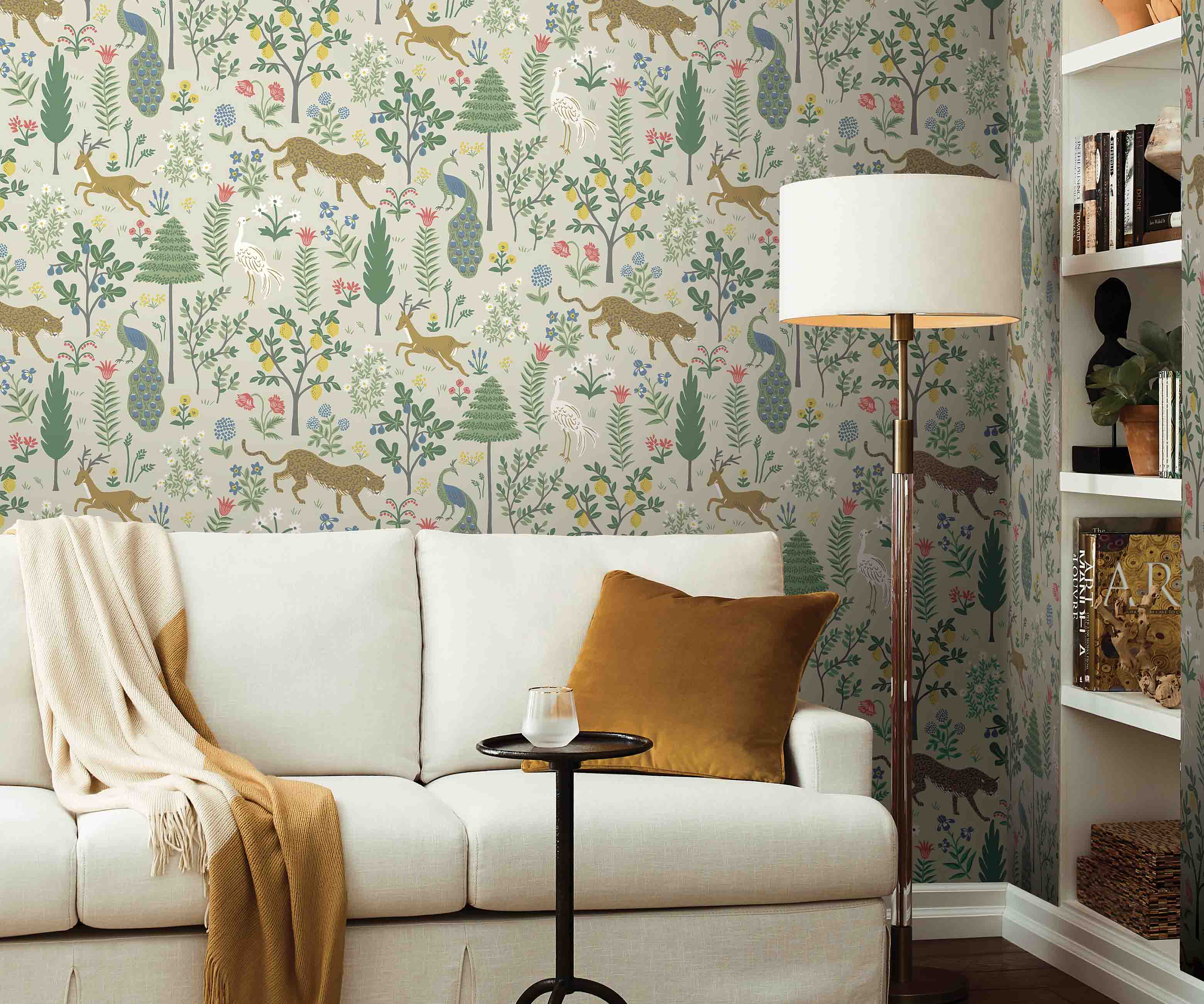 Menagerie Wallpaper Sample - Cream - Image 3