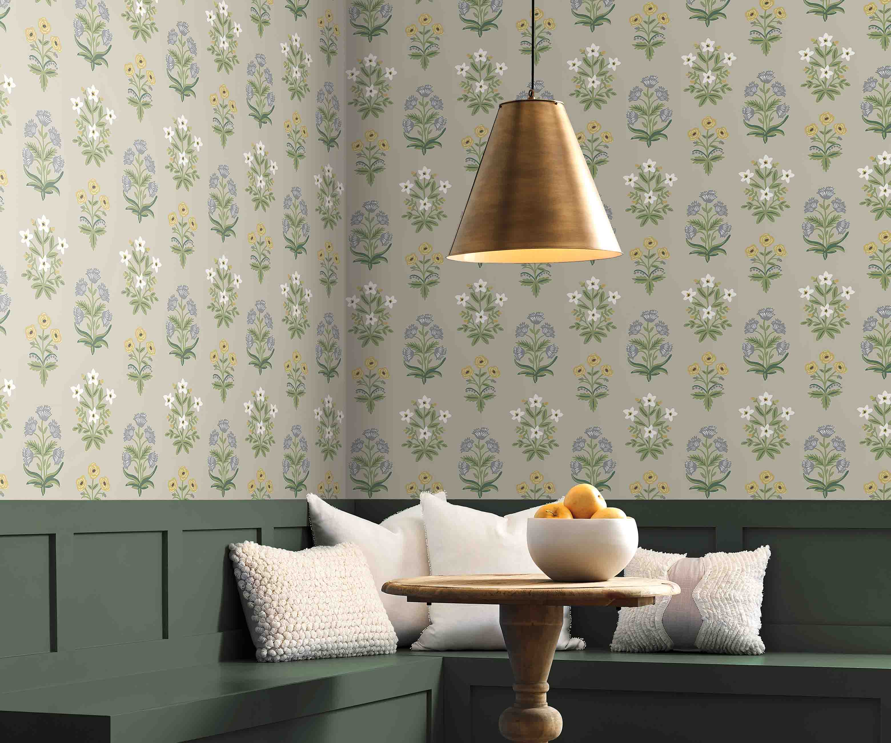 Mughal Rose Wallpaper Sample - Linen - Image 3