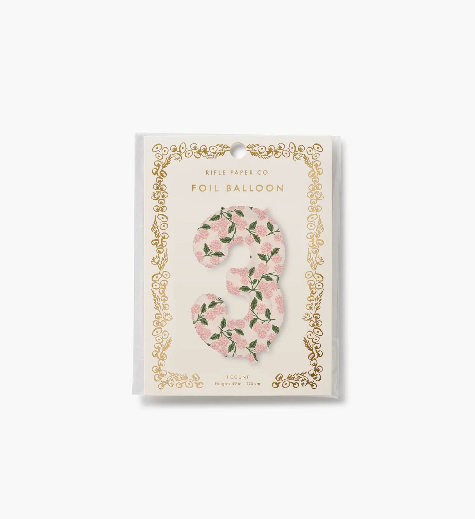 Numbered Foil Balloon - Pink Hydrangea - Image 8
