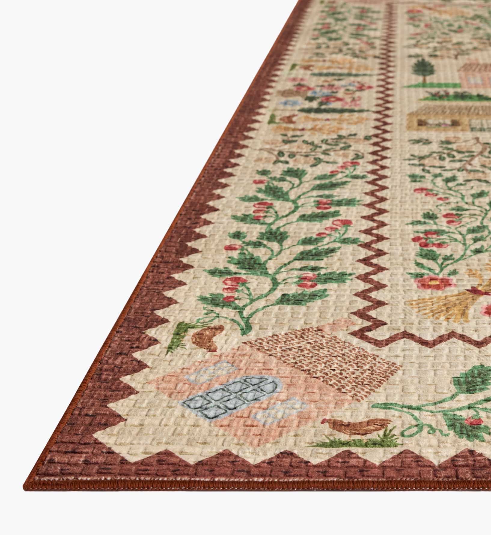 Orchard Country Farm Washable Rug - Ivory - Image 6