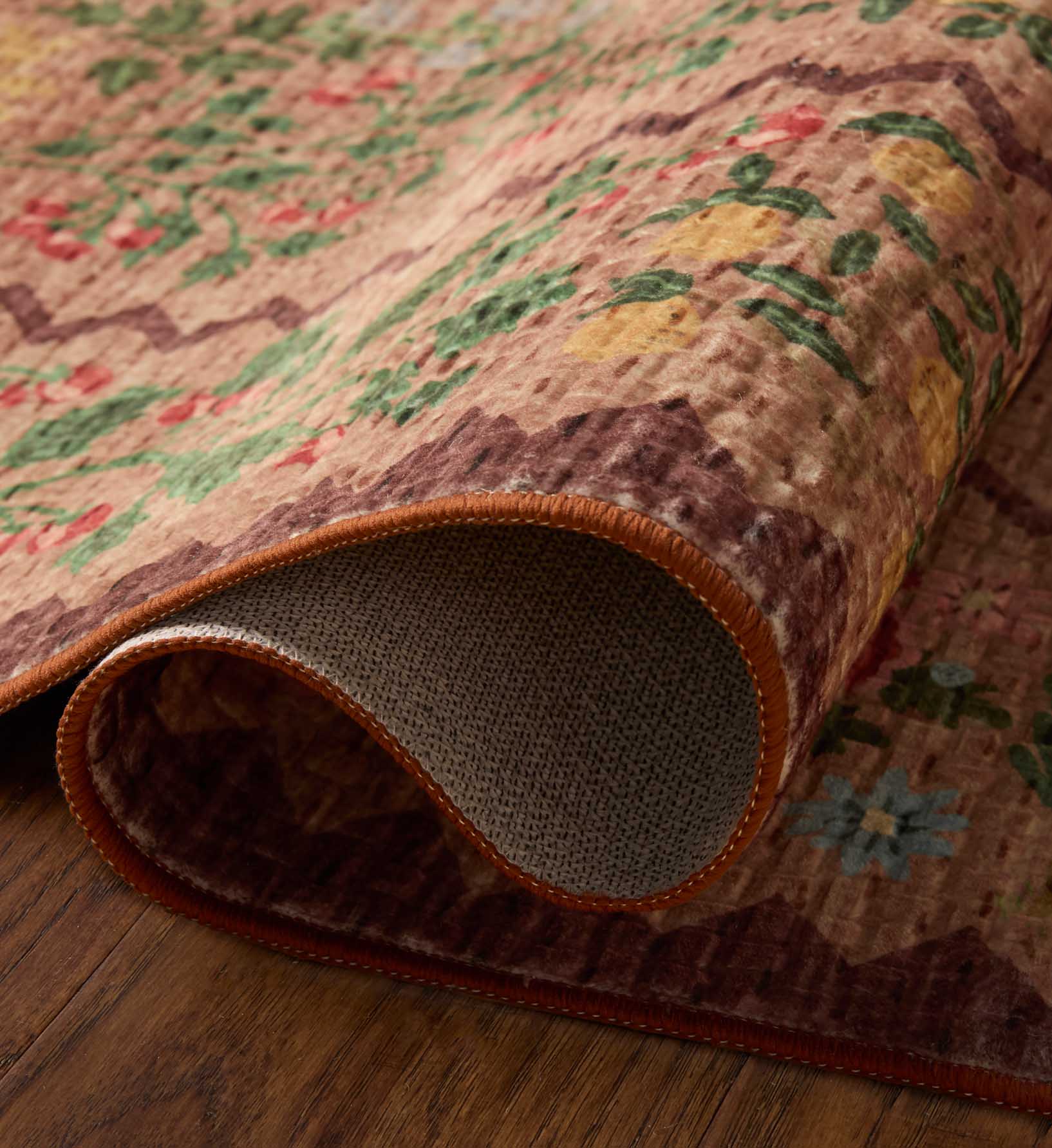 Orchard Country Farm Washable Rug - Mauve - Image 4