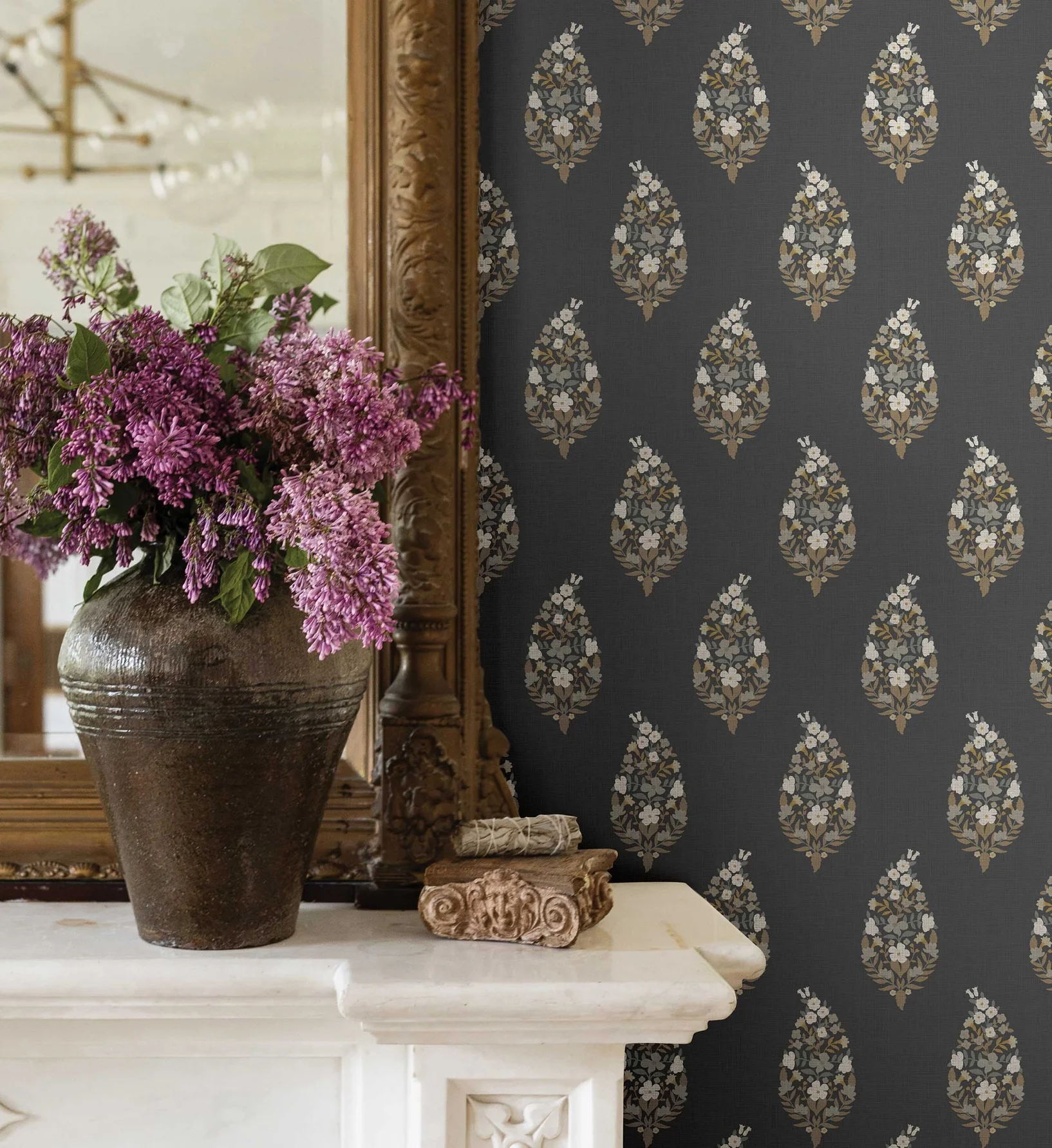 Paisley Wallpaper - Black - Image 2
