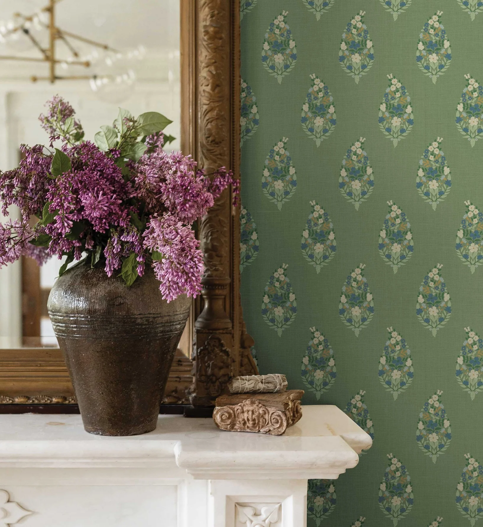 Paisley Wallpaper - Green - Image 2