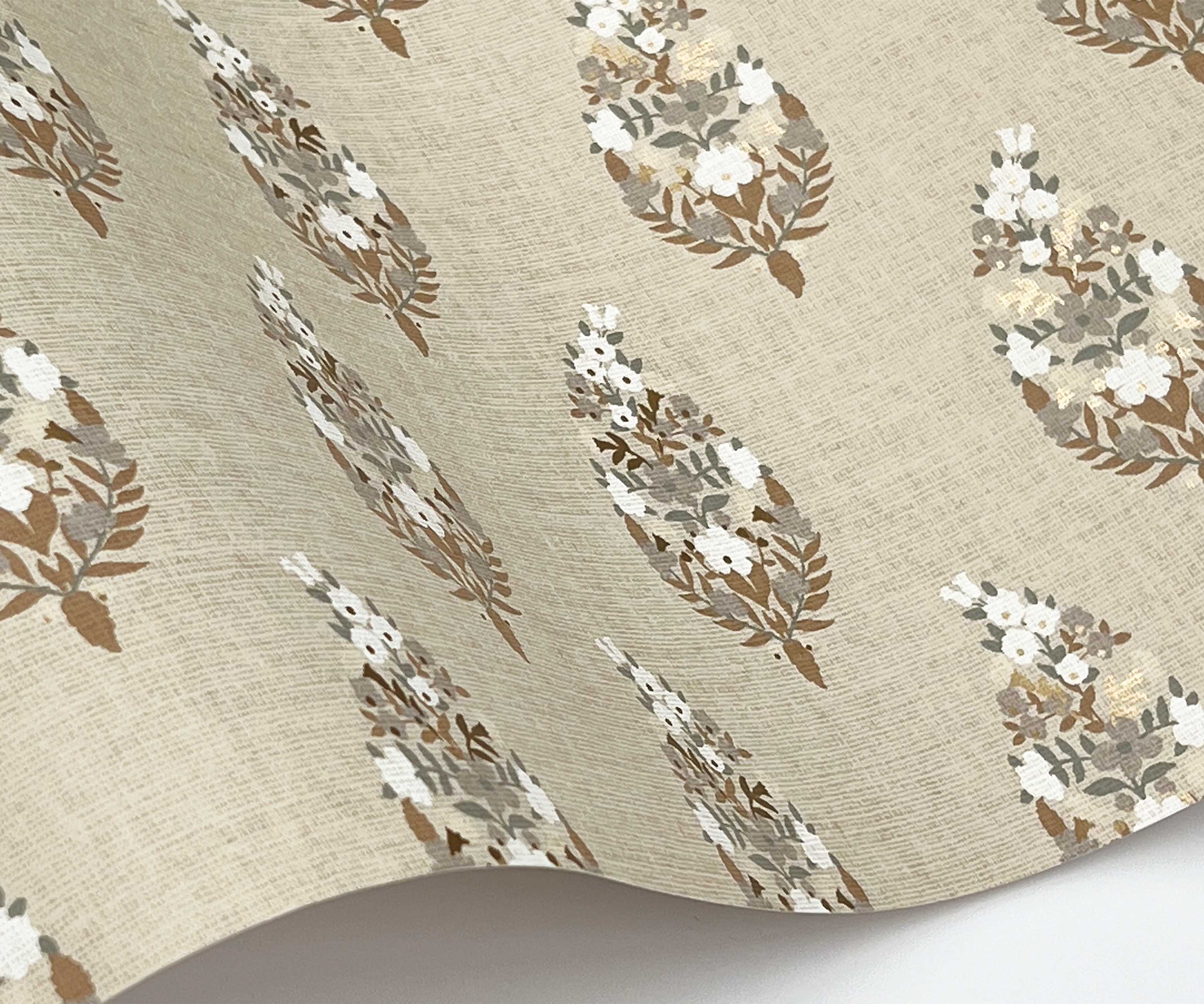 Paisley Wallpaper Sample - Linen - Image 2