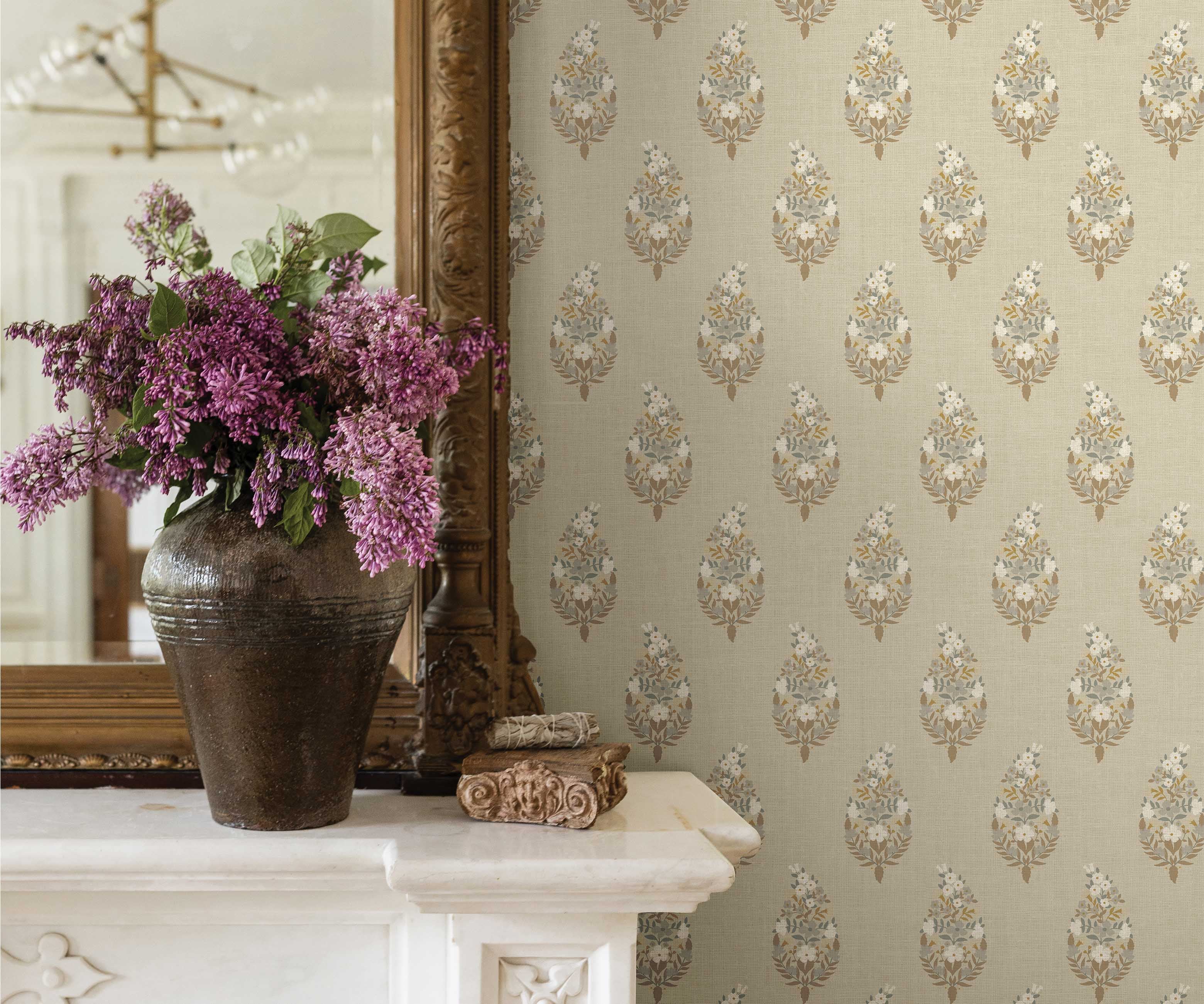 Paisley Wallpaper Sample - Linen - Image 3