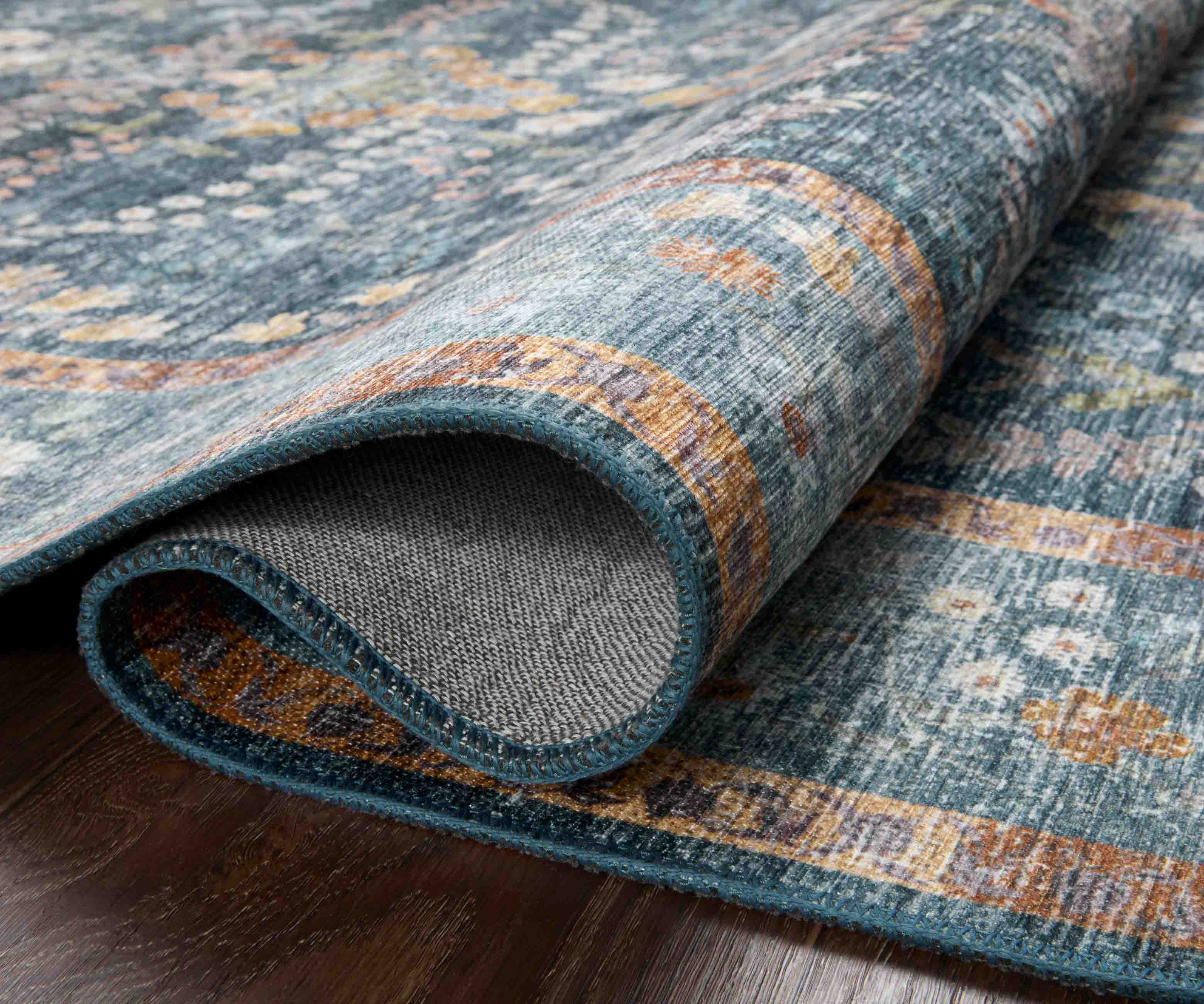 Palais Kensington Printed Rug - Indigo - Image 4