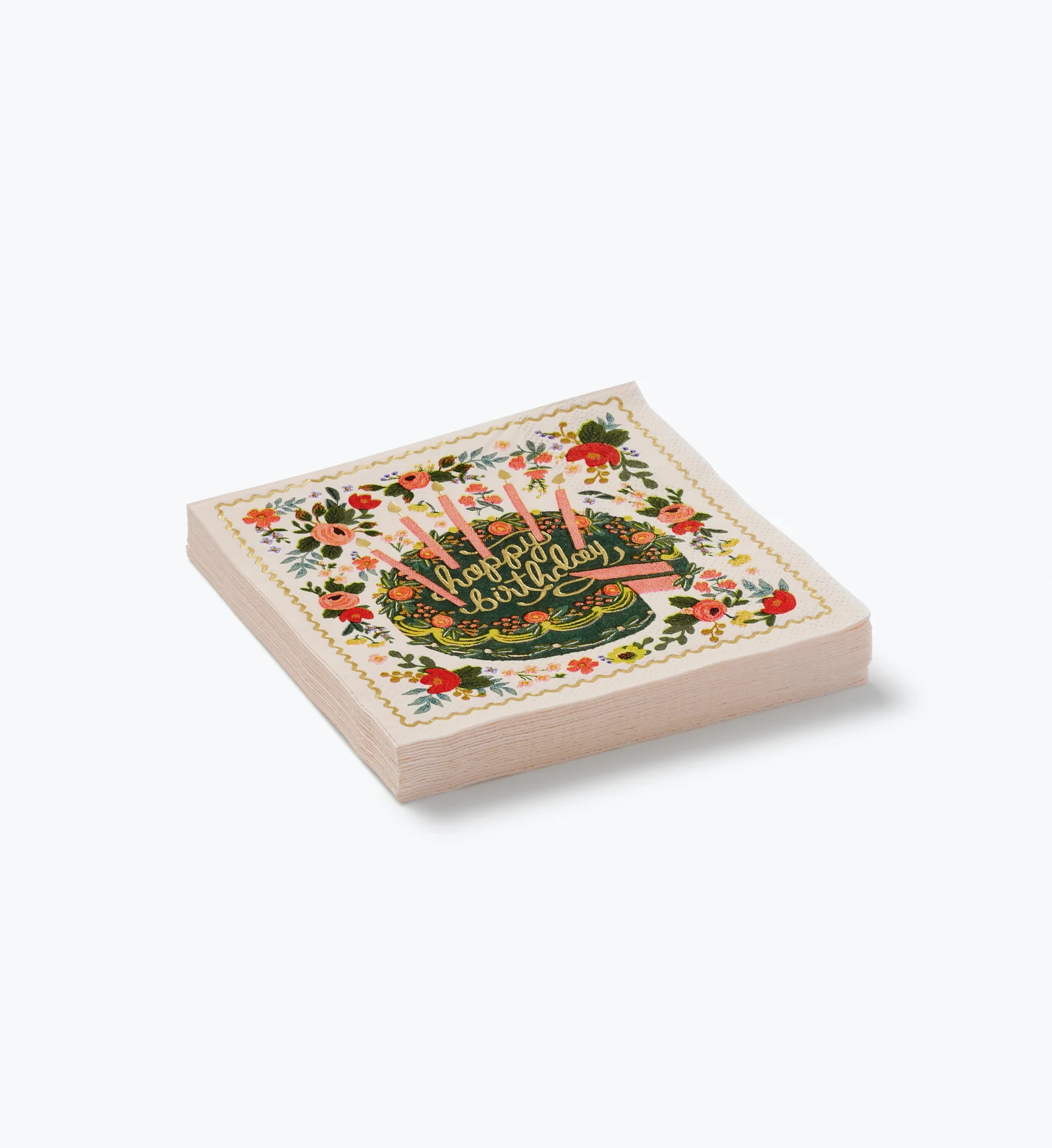 Paper Cocktail Napkins - Floral Cake - Image 5