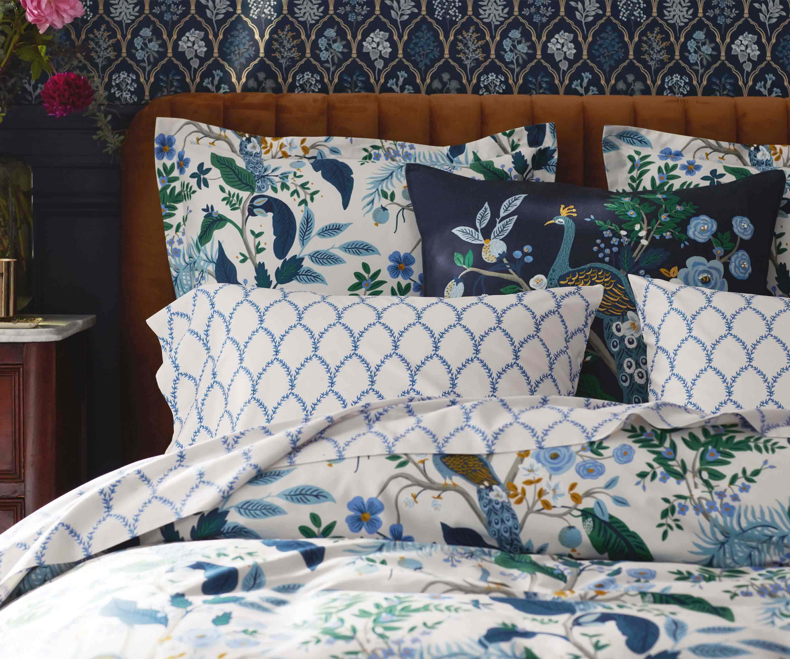 Embroidered Pillow Cover - Peacock - Image 3
